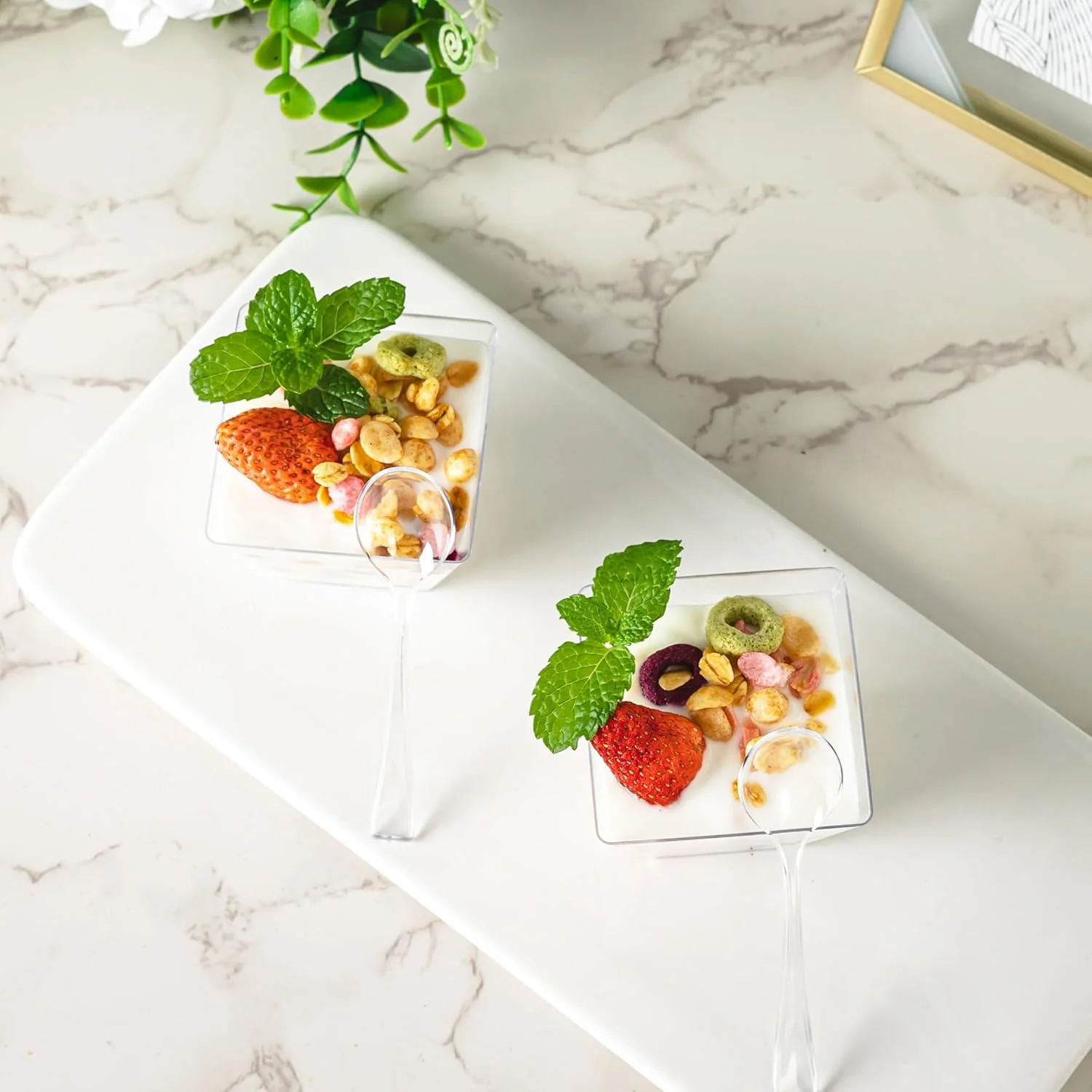 بسته 50 عددی فنجان دسر مینیاتوری 120 میلی لیتری NZVCN با قاشق، کاسه های دسر مربعی شفاف کوچک پلاستیکی فنجان های پارفه فنجان های پیش غذا برای مهمانی عروسی بسته 50 عددی فنجان دسر مینیاتوری 120 میلی لیتری NZVCN با قاشق، کاسه های دسر مربعی شفاف کوچک پلاستیکی فنجان های پارفه فنجان های پیش غذا برای مهمانی عروسی