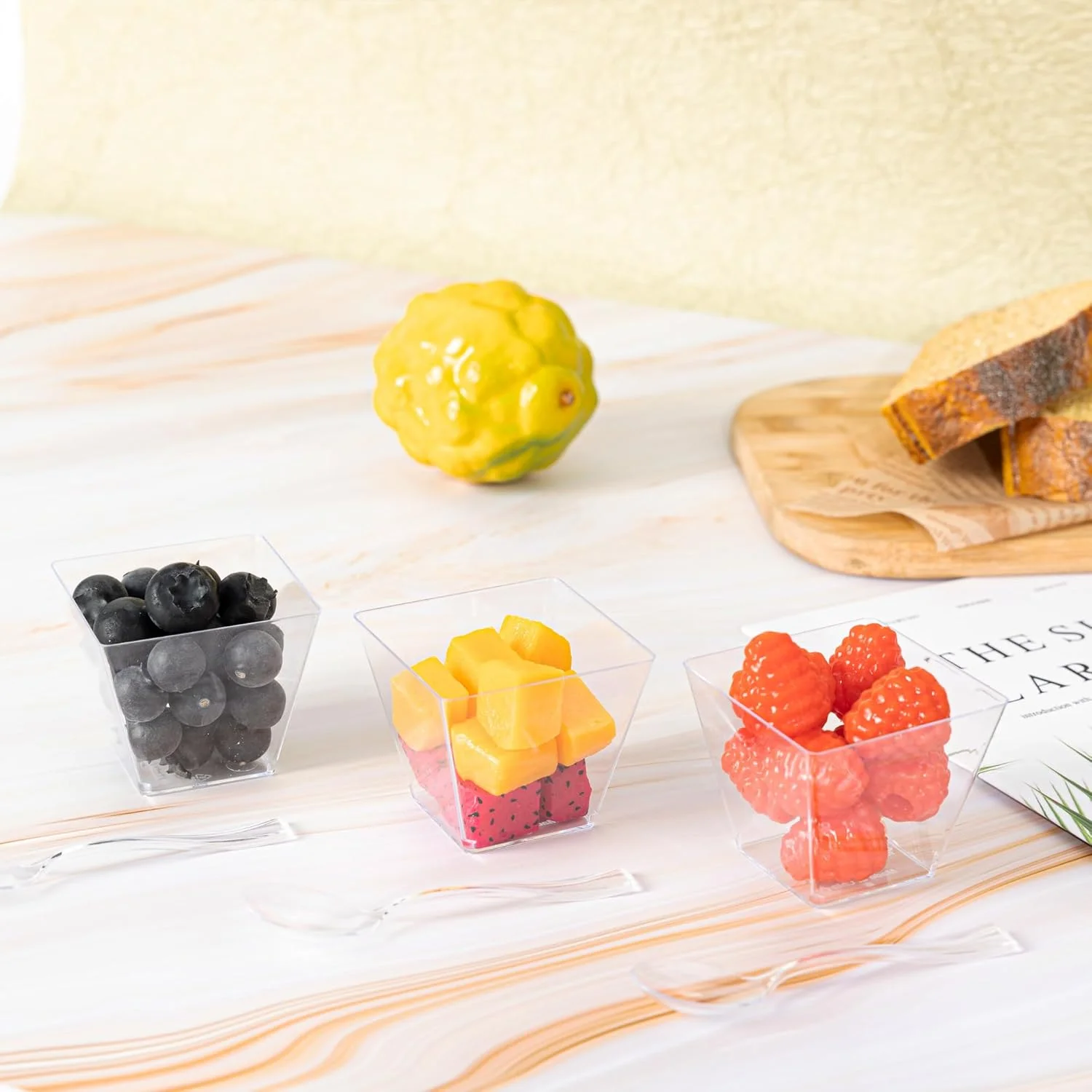 بسته 50 عددی فنجان دسر مینیاتوری 120 میلی لیتری NZVCN با قاشق، کاسه های دسر مربعی شفاف کوچک پلاستیکی فنجان های پارفه فنجان های پیش غذا برای مهمانی عروسی بسته 50 عددی فنجان دسر مینیاتوری 120 میلی لیتری NZVCN با قاشق، کاسه های دسر مربعی شفاف کوچک پلاستیکی فنجان های پارفه فنجان های پیش غذا برای مهمانی عروسی