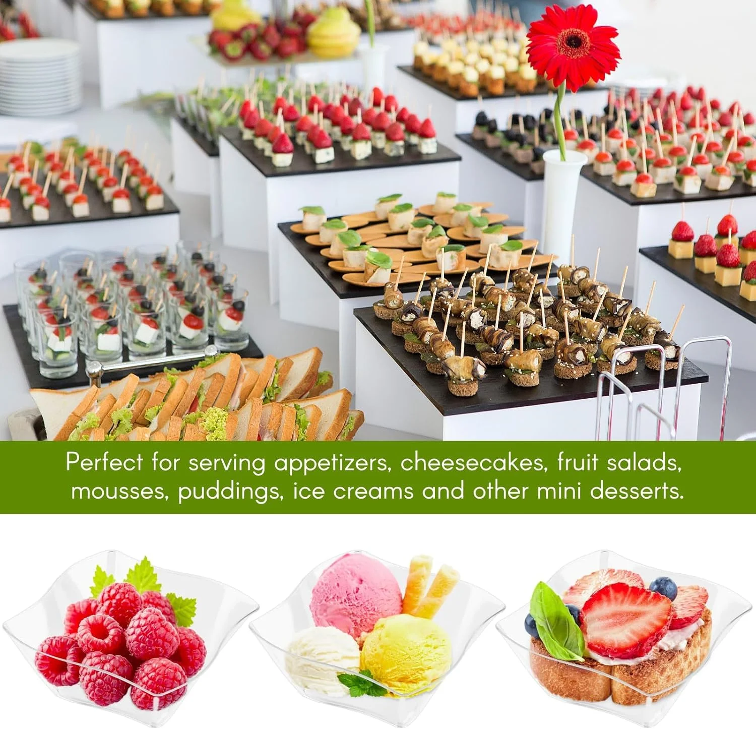 ظروف بستنی با قاشق، بسته 50 عددی فنجان های کوچک پیش غذا پلاستیکی شفاف 5 اونسی، کاسه های دسر یکبار مصرف برای سرو میوه، چیزکیک، پودینگ مهمانی ظروف بستنی با قاشق، بسته 50 عددی فنجان های کوچک پیش غذا پلاستیکی شفاف 5 اونسی، کاسه های دسر یکبار مصرف برای سرو میوه، چیزکیک، پودینگ مهمانی