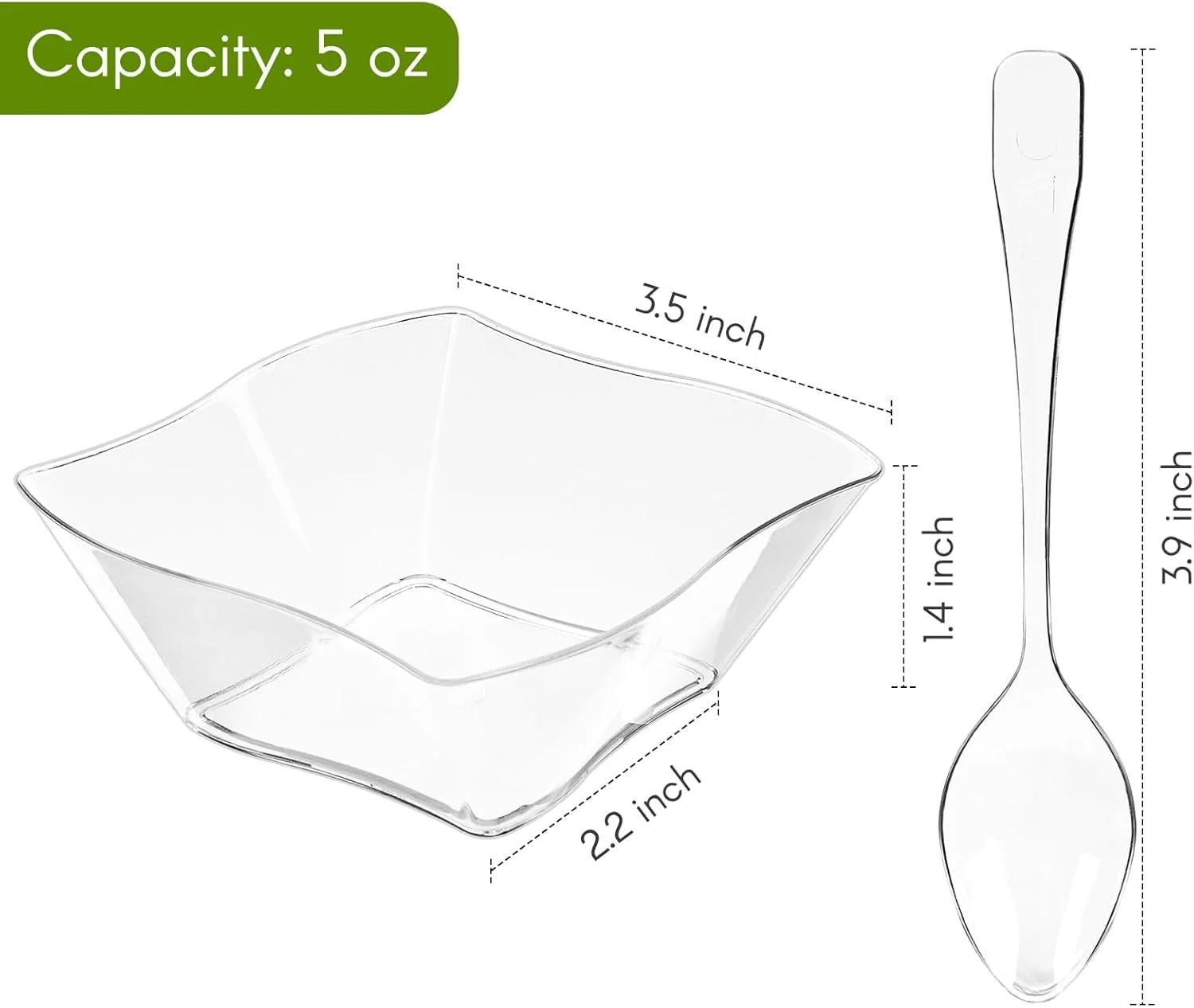 ظروف بستنی با قاشق، بسته 50 عددی فنجان های کوچک پیش غذا پلاستیکی شفاف 5 اونسی، کاسه های دسر یکبار مصرف برای سرو میوه، چیزکیک، پودینگ مهمانی ظروف بستنی با قاشق، بسته 50 عددی فنجان های کوچک پیش غذا پلاستیکی شفاف 5 اونسی، کاسه های دسر یکبار مصرف برای سرو میوه، چیزکیک، پودینگ مهمانی