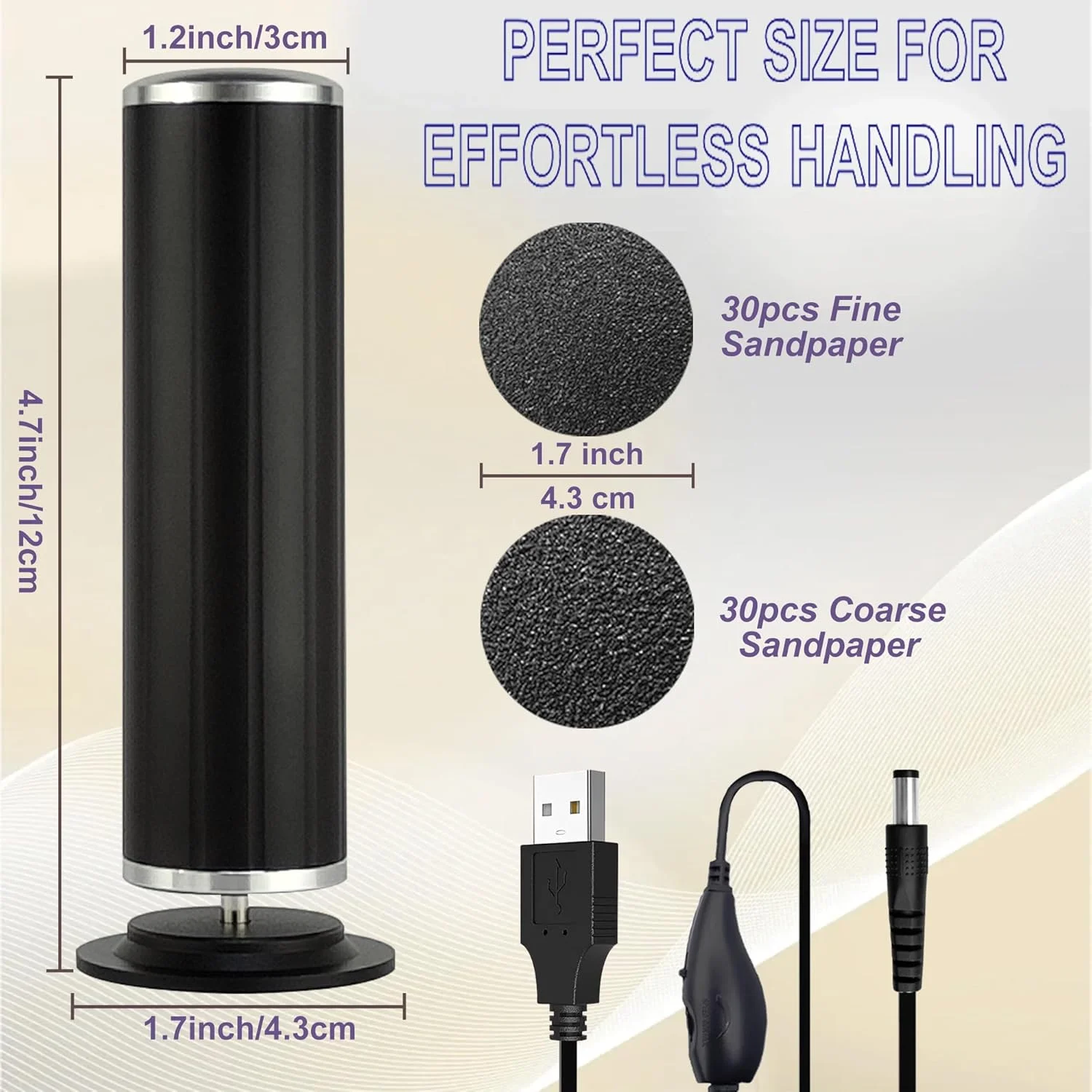 سوهان برقی پدیکور LiQiAMEi، منبع تغذیه USB، سوهان برقی پا با کنترل سرعت و 60 عدد دیسک سمباده یدکی برای پوست مرده و کوتیکول، مشکی سوهان برقی پدیکور LiQiAMEi، منبع تغذیه USB، سوهان برقی پا با کنترل سرعت و 60 عدد دیسک سمباده یدکی برای پوست مرده و کوتیکول، مشکی
