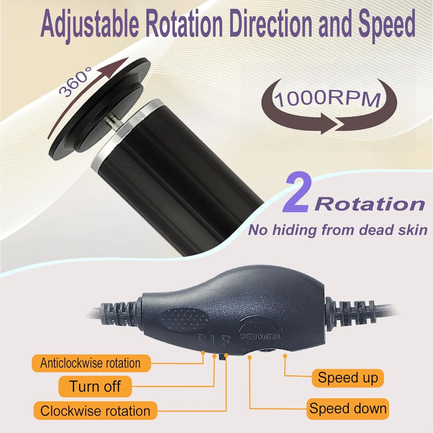 سوهان برقی پدیکور LiQiAMEi، منبع تغذیه USB، سوهان برقی پا با کنترل سرعت و 60 عدد دیسک سمباده یدکی برای پوست مرده و کوتیکول، مشکی سوهان برقی پدیکور LiQiAMEi، منبع تغذیه USB، سوهان برقی پا با کنترل سرعت و 60 عدد دیسک سمباده یدکی برای پوست مرده و کوتیکول، مشکی