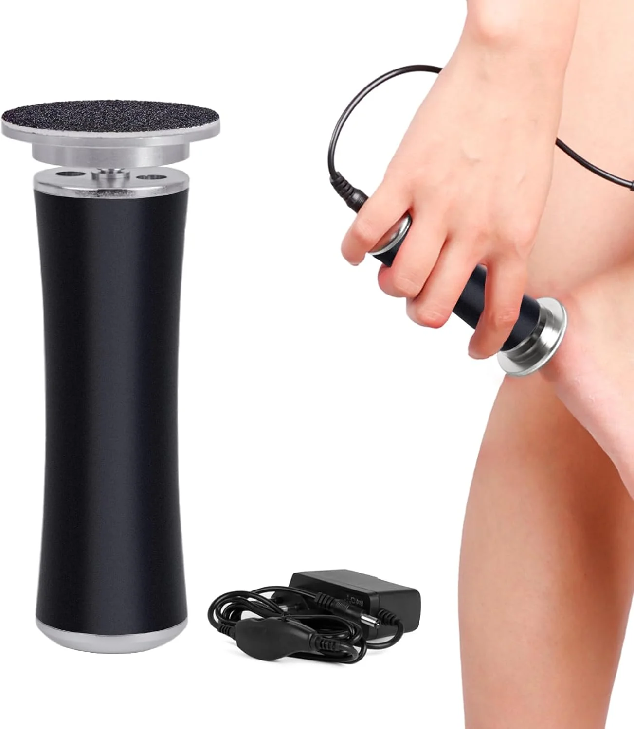 سوهان برقی پینه پا LIARTY، سوهان برقی قابل حمل پا، سرعت قابل تنظیم، 60 عدد دیسک سمباده، ابزار پدیکور، سوهان سایشی، مشکی کلاسیک