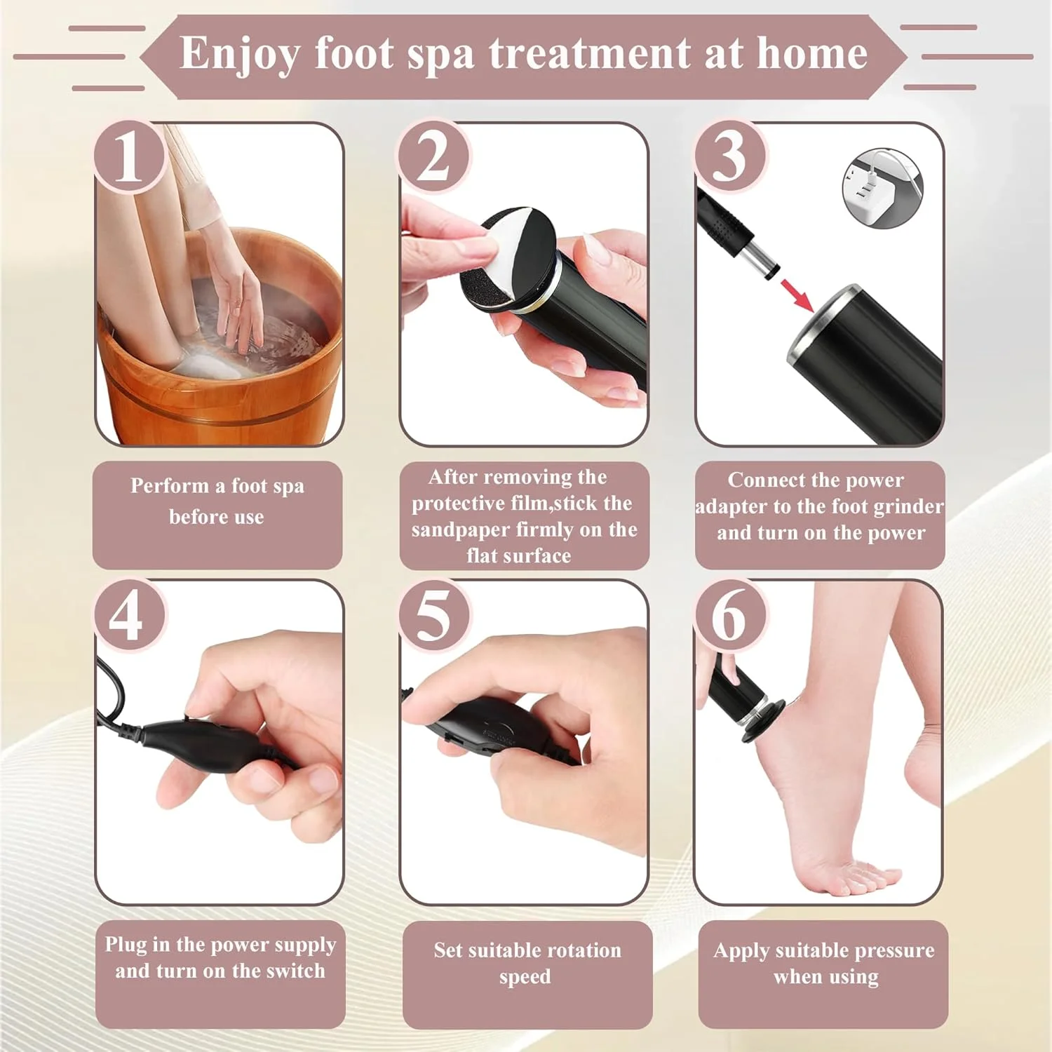 سوهان برقی پدیکور LiQiAMEi، منبع تغذیه USB، سوهان برقی پا با کنترل سرعت و 60 عدد دیسک سمباده یدکی برای پوست مرده و کوتیکول، مشکی سوهان برقی پدیکور LiQiAMEi، منبع تغذیه USB، سوهان برقی پا با کنترل سرعت و 60 عدد دیسک سمباده یدکی برای پوست مرده و کوتیکول، مشکی