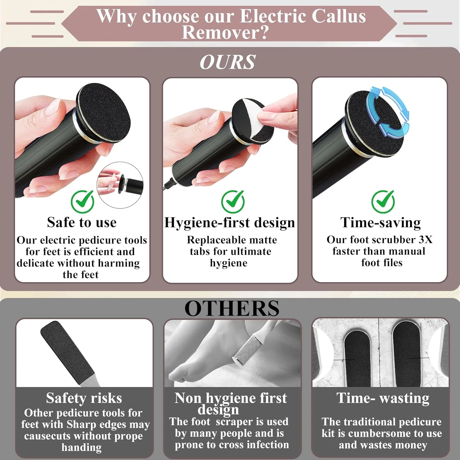 سوهان برقی پدیکور LiQiAMEi، منبع تغذیه USB، سوهان برقی پا با کنترل سرعت و 60 عدد دیسک سمباده یدکی برای پوست مرده و کوتیکول، مشکی سوهان برقی پدیکور LiQiAMEi، منبع تغذیه USB، سوهان برقی پا با کنترل سرعت و 60 عدد دیسک سمباده یدکی برای پوست مرده و کوتیکول، مشکی