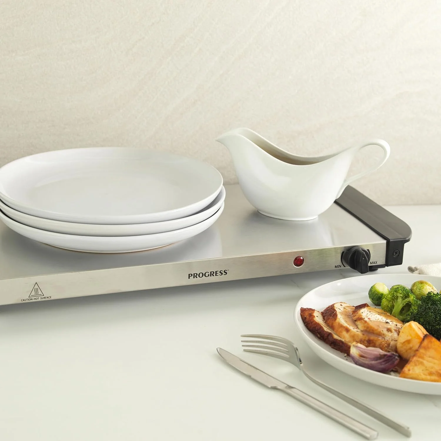 گرم نگهدارنده غذای قابل حمل سه قسمتی Progress، 3 ظرف 1.5 لیتری، استیل ضد زنگ، 200 وات گرم نگهدارنده غذای قابل حمل سه قسمتی Progress، 3 ظرف 1.5 لیتری، استیل ضد زنگ، 200 وات