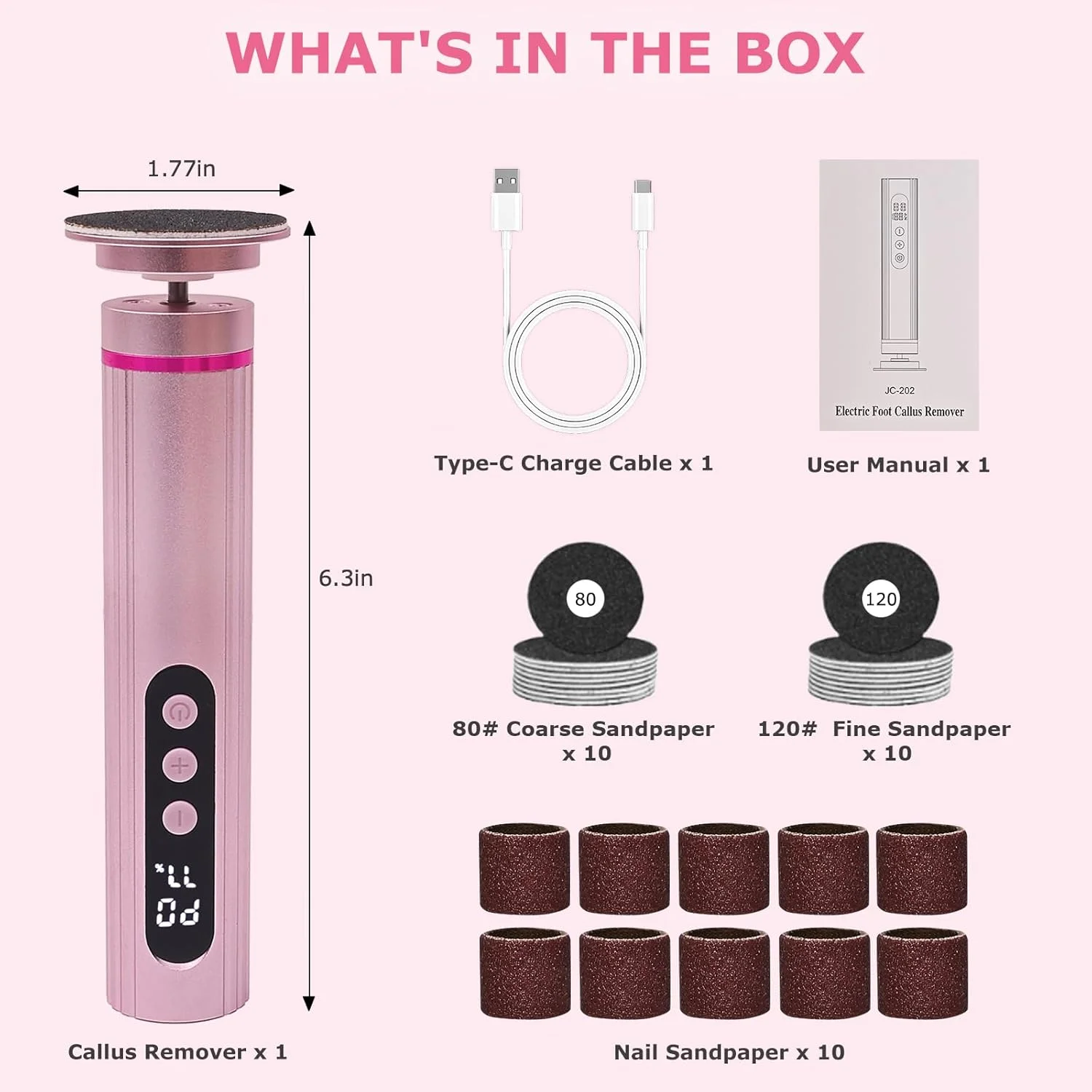 سوهان برقی پدیکور پا lazycozy®، ۱۳۰۰۰ دور در دقیقه، ۹ تنظیم سرعت، باتری قابل شارژ ۲۰۰۰ میلی آمپر، قابل حمل سوهان برقی پدیکور پا lazycozy®، ۱۳۰۰۰ دور در دقیقه، ۹ تنظیم سرعت، باتری قابل شارژ ۲۰۰۰ میلی آمپر، قابل حمل