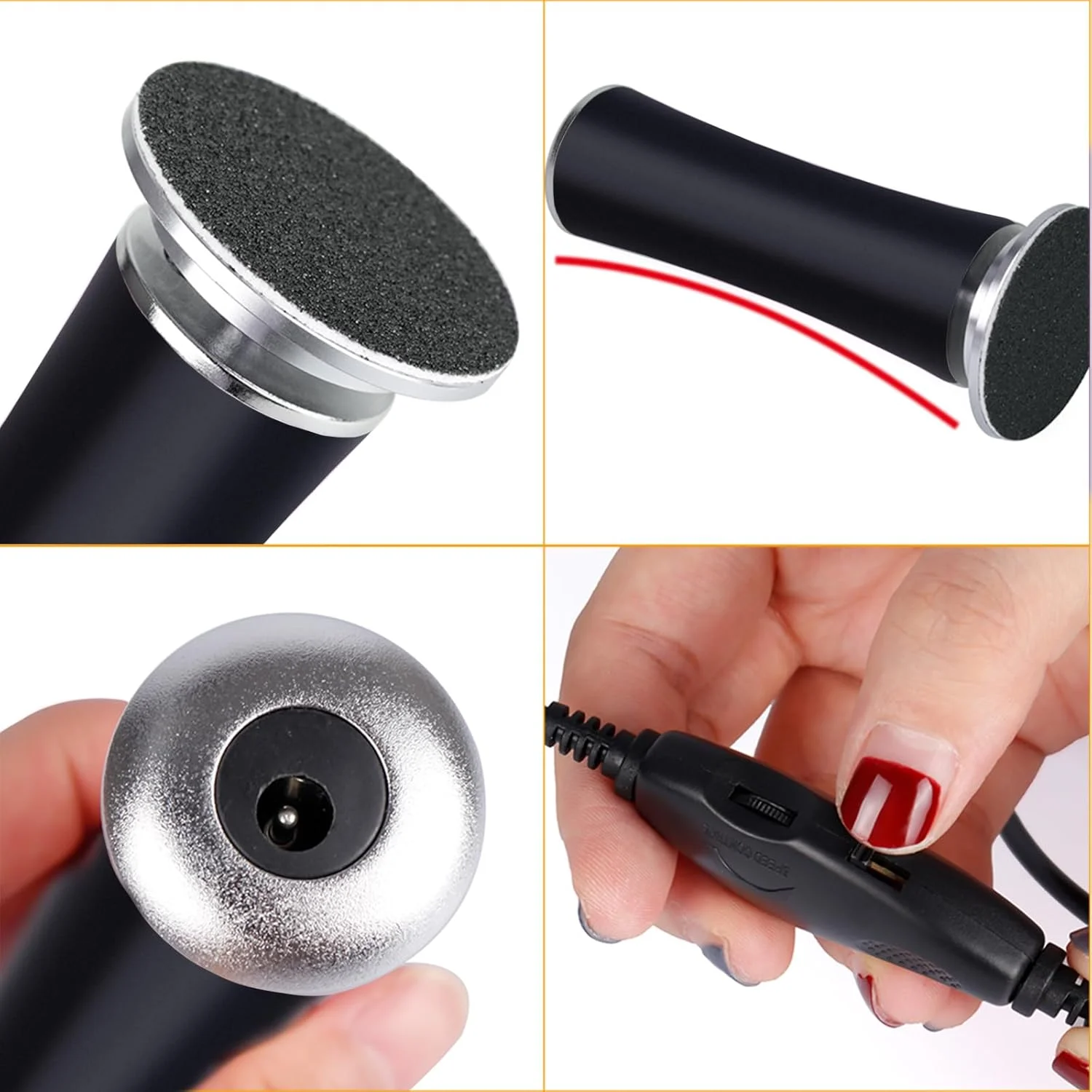 سوهان برقی پینه پا LIARTY، سوهان برقی قابل حمل پا، سرعت قابل تنظیم، 60 عدد دیسک سمباده، ابزار پدیکور، سوهان سایشی، مشکی کلاسیک سوهان برقی پینه پا LIARTY، سوهان برقی قابل حمل پا، سرعت قابل تنظیم، 60 عدد دیسک سمباده، ابزار پدیکور، سوهان سایشی، مشکی کلاسیک