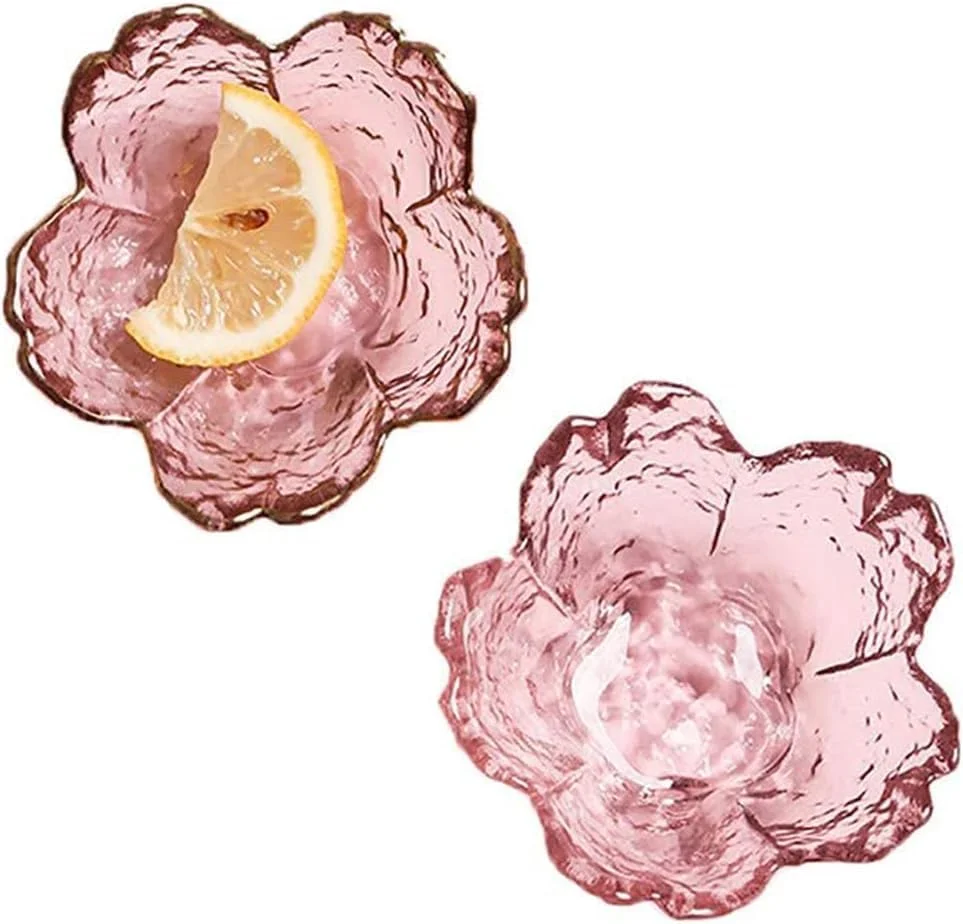 جاده ابریشم - ست 2 عدد کاسه شیشه ای کوچک طرح شکوفه گیلاس صورتی - مناسب برای دسر، سس و جاشمعی جاده ابریشم - ست 2 عدد کاسه شیشه ای کوچک طرح شکوفه گیلاس صورتی - مناسب برای دسر، سس و جاشمعی