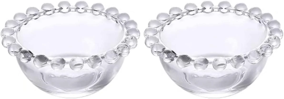 سِزیکاتو، 2 عدد کاسه دسر شیشه ای شفاف با لبه های مهره دار، کاسه سس 3.3 اینچی سِزیکاتو، 2 عدد کاسه دسر شیشه ای شفاف با لبه های مهره دار، کاسه سس 3.3 اینچی