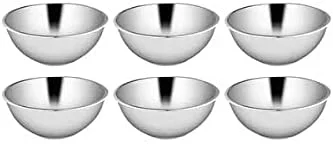 ست کاسه دسر استیل بودجه ای شری و سام - 6 تکه ست کاسه دسر استیل بودجه ای شری و سام - 6 تکه