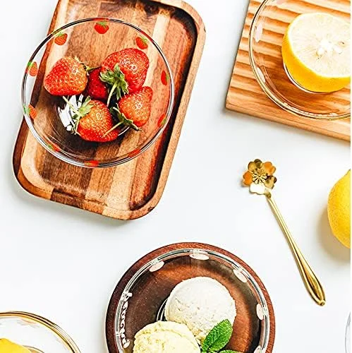 کاسه میوه شیشه ای شفاف Sizikato، بسته 2 عددی، کاسه تنقلات 6 اونسی، کاسه دسر، طرح توت فرنگی زیبا کاسه میوه شیشه ای شفاف Sizikato، بسته 2 عددی، کاسه تنقلات 6 اونسی، کاسه دسر، طرح توت فرنگی زیبا