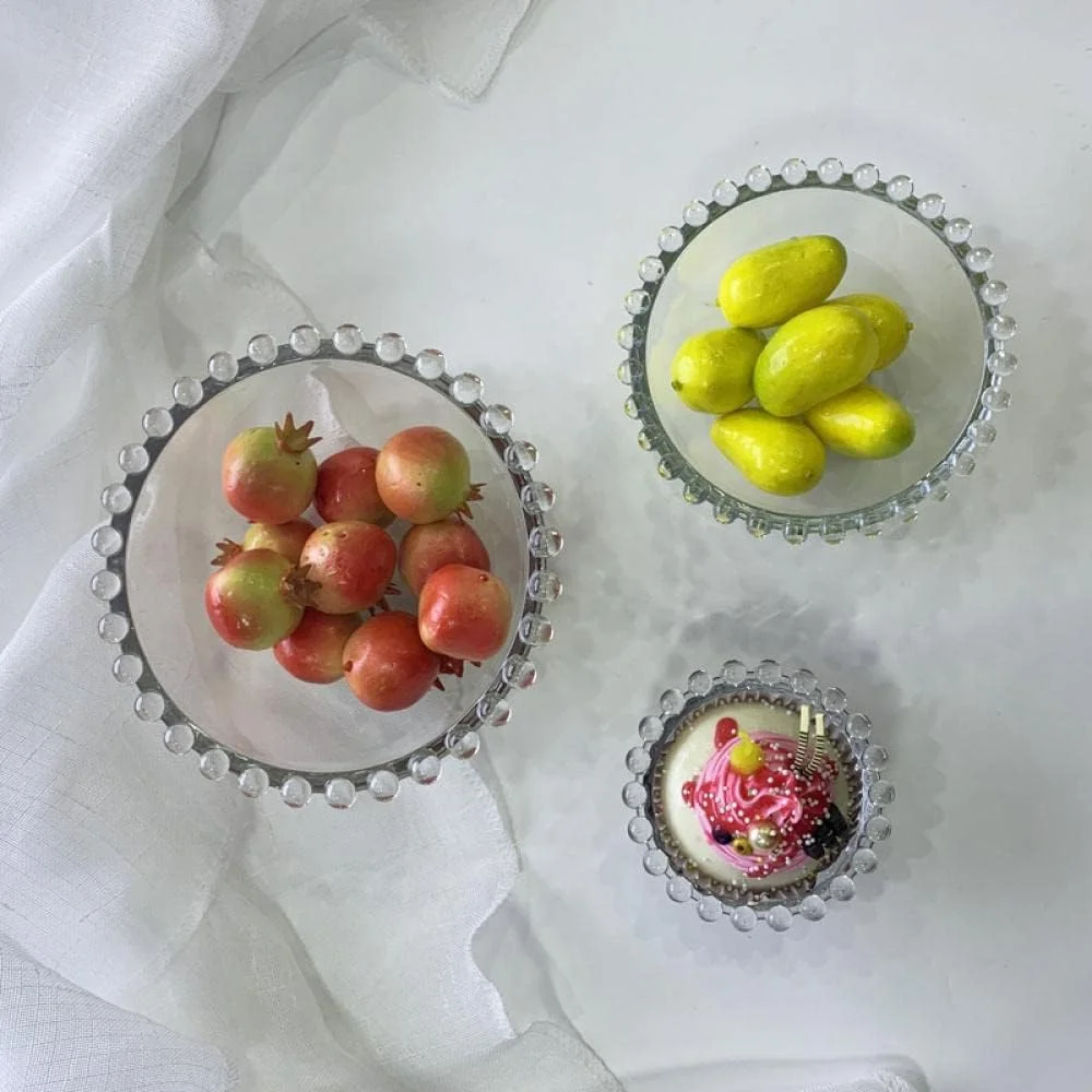 سِزیکاتو، 2 عدد کاسه دسر شیشه ای شفاف با لبه های مهره دار، کاسه سس 3.3 اینچی سِزیکاتو، 2 عدد کاسه دسر شیشه ای شفاف با لبه های مهره دار، کاسه سس 3.3 اینچی