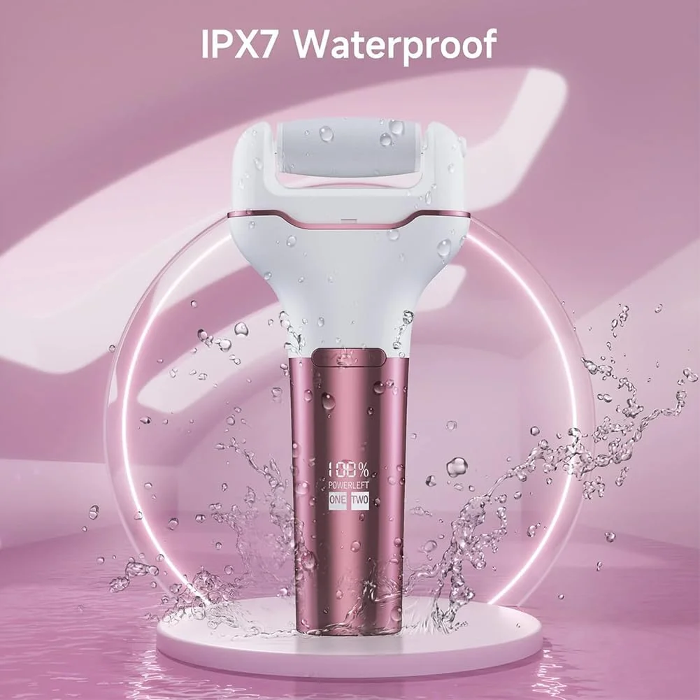 سوهان برقی پا MIKUER، دستگاه شارژی از بین برنده پینه و پوست مرده پا، کیت ضد آب پدیکور با 2 سرعت، کیت مراقبت از پا با نمایشگر LED باتری (صورتی گل رز) سوهان برقی پا MIKUER، دستگاه شارژی از بین برنده پینه و پوست مرده پا، کیت ضد آب پدیکور با 2 سرعت، کیت مراقبت از پا با نمایشگر LED باتری (صورتی گل رز)