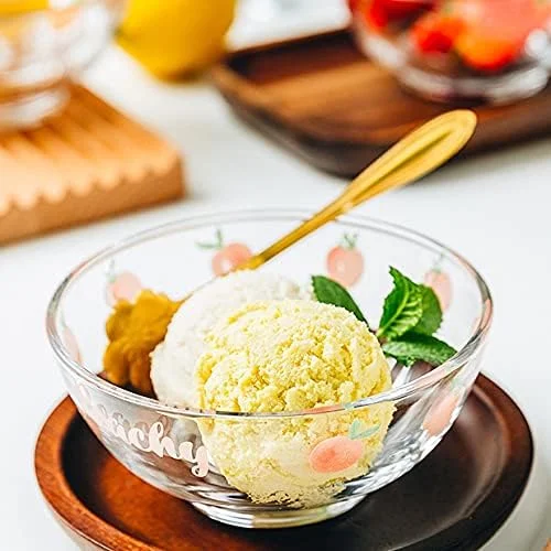 کاسه میوه شیشه ای شفاف Sizikato، بسته 2 عددی، کاسه تنقلات 6 اونسی، کاسه دسر، طرح توت فرنگی زیبا کاسه میوه شیشه ای شفاف Sizikato، بسته 2 عددی، کاسه تنقلات 6 اونسی، کاسه دسر، طرح توت فرنگی زیبا