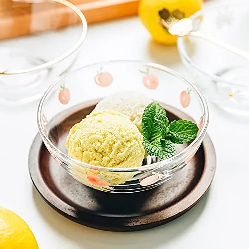 کاسه میوه شیشه ای شفاف Sizikato، بسته 2 عددی، کاسه تنقلات 6 اونسی، کاسه دسر، طرح توت فرنگی زیبا کاسه میوه شیشه ای شفاف Sizikato، بسته 2 عددی، کاسه تنقلات 6 اونسی، کاسه دسر، طرح توت فرنگی زیبا