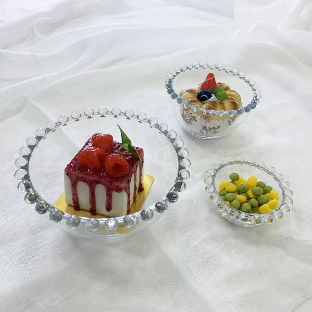 سِزیکاتو، 2 عدد کاسه دسر شیشه ای شفاف با لبه های مهره دار، کاسه سس 3.3 اینچی سِزیکاتو، 2 عدد کاسه دسر شیشه ای شفاف با لبه های مهره دار، کاسه سس 3.3 اینچی