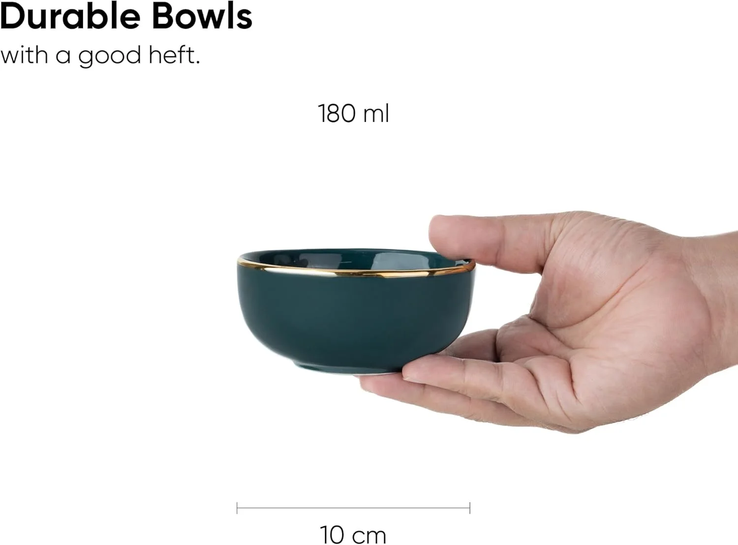 ست 6 عددی کاسه سرامیکی سبزیجات Shay برای شام، 180 میلی لیتر، 6 تکه - آبی فیروزه ای طلایی | ست کاتوری 6 عددی | روکش براق | ست کاسه سرامیکی 6 عددی | ست کاسه دسر | کاسه بستنی (کاسه سبزیجات - آبی فیروزه ای طلایی)