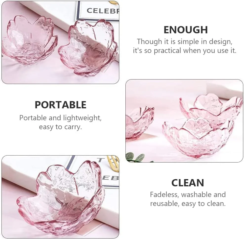 جاده ابریشم - ست 2 عدد کاسه شیشه ای کوچک طرح شکوفه گیلاس صورتی - مناسب برای دسر، سس و جاشمعی جاده ابریشم - ست 2 عدد کاسه شیشه ای کوچک طرح شکوفه گیلاس صورتی - مناسب برای دسر، سس و جاشمعی