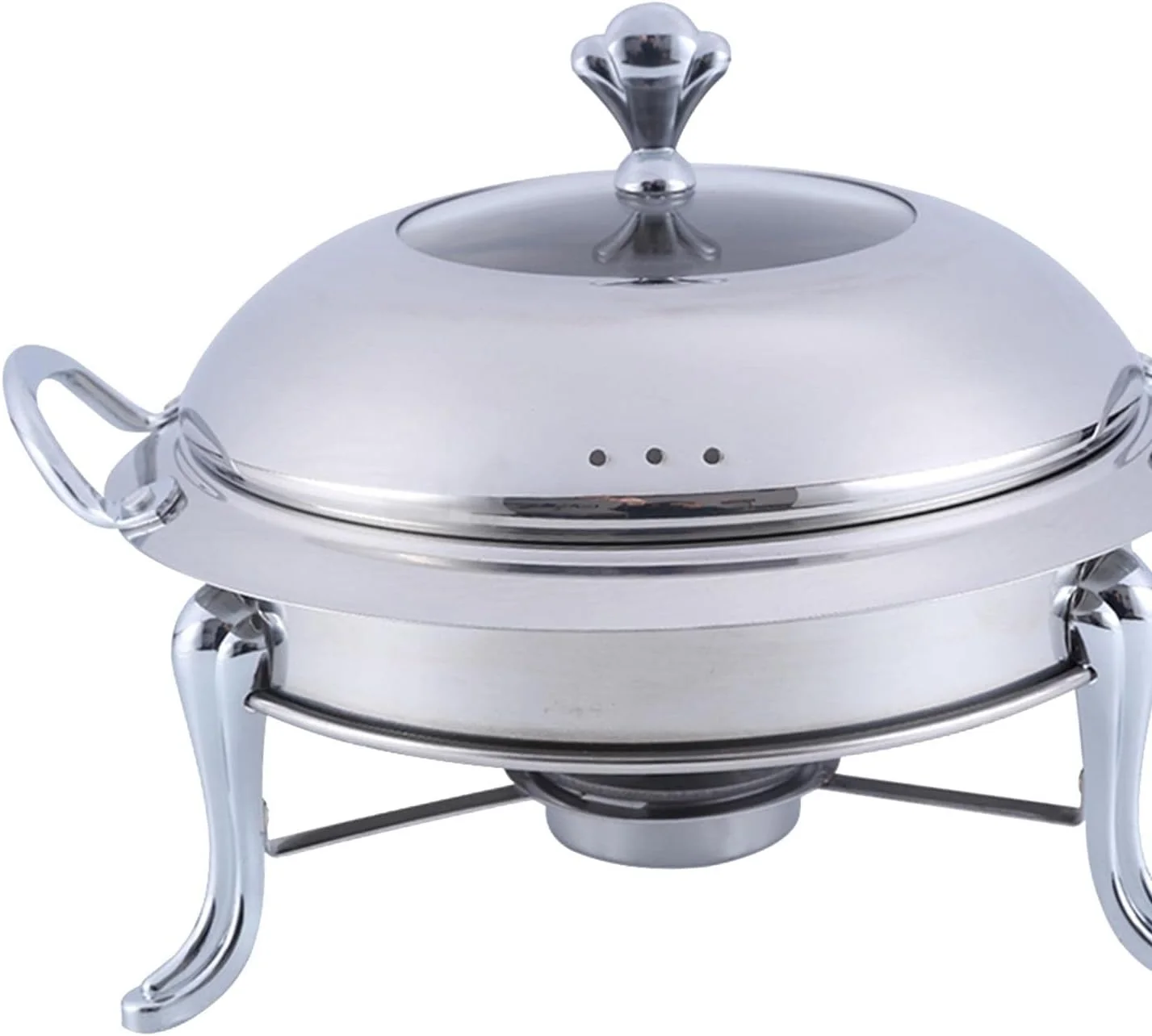 ست گرمکن بوفه استیل ضد زنگ MOUOKU، دیگ سوخت جامد، گرمکن بوفه ضد جوش، گرمکن غذا برای ظروف آشپزخانه، مسافرت، نقره ای ست گرمکن بوفه استیل ضد زنگ MOUOKU، دیگ سوخت جامد، گرمکن بوفه ضد جوش، گرمکن غذا برای ظروف آشپزخانه، مسافرت، نقره ای