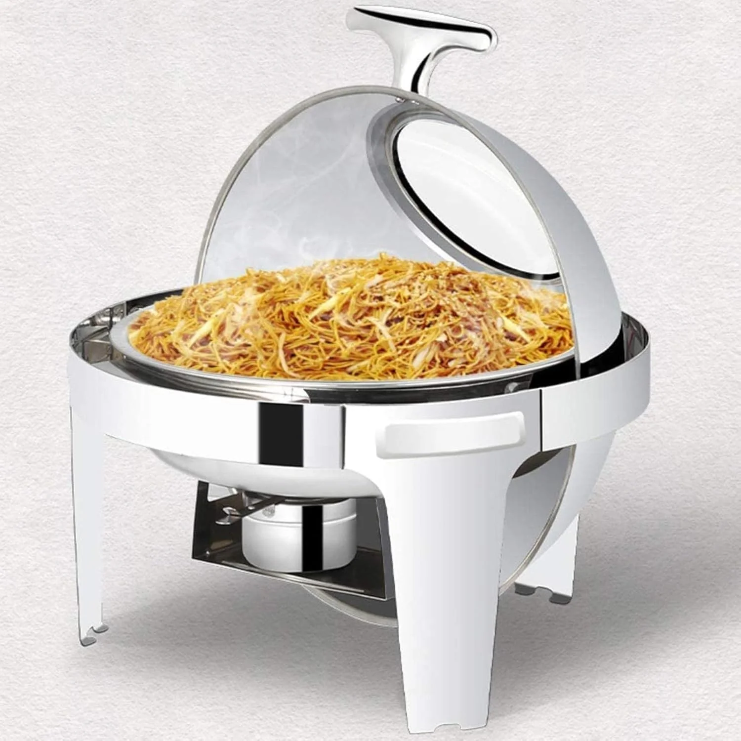 ظرف گرم نگهدارنده غذا استیل، ست گرمکن بوفه 6.8 لیتری با ظروف غذا و جایگاه سوخت، مناسب بوفه، پذیرایی، آشپزخانه و مهمانی (درب تمام استیل) ظرف گرم نگهدارنده غذا استیل، ست گرمکن بوفه 6.8 لیتری با ظروف غذا و جایگاه سوخت، مناسب بوفه، پذیرایی، آشپزخانه و مهمانی (درب تمام استیل)