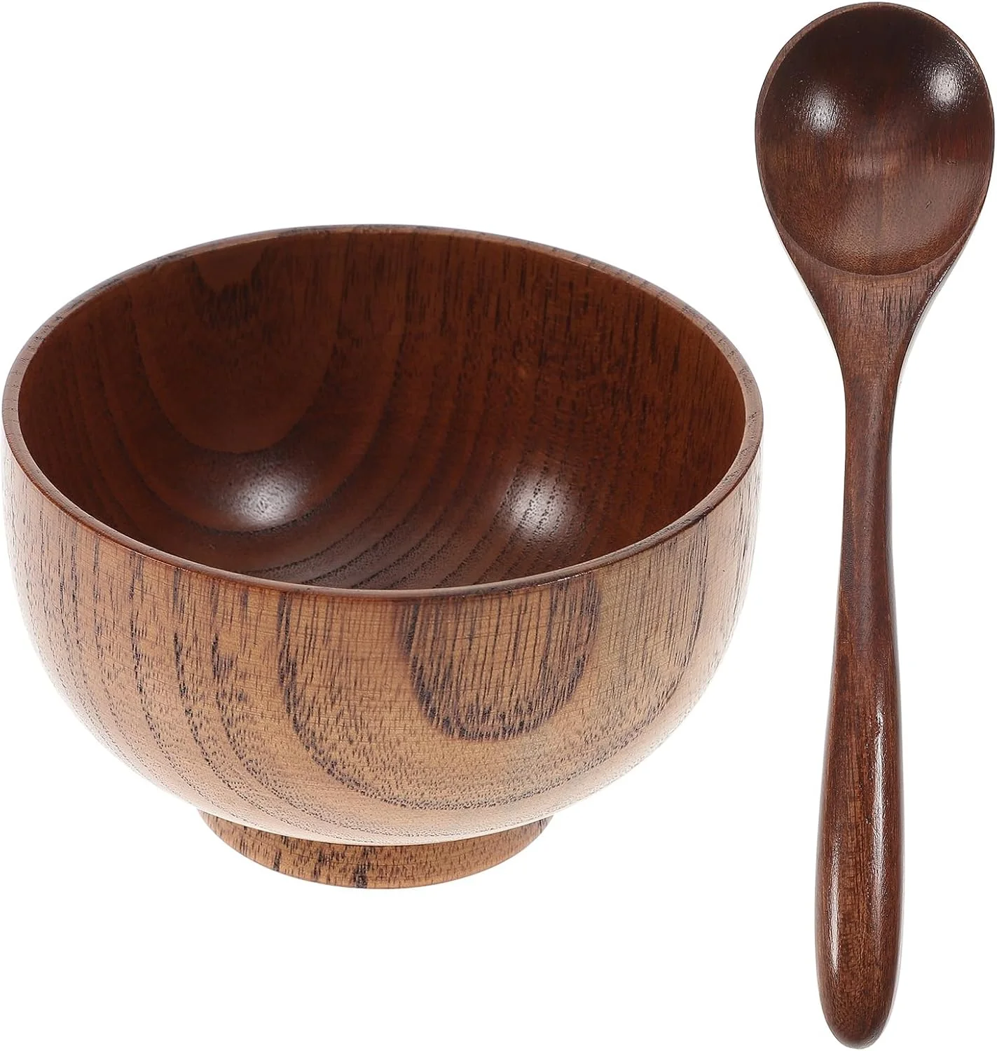 ست 2 تکه قاشق و کاسه چوبی استوبازا، مناسب دسر، پیش غذا، سرو غذا، سوپ و سبزیجات ست 2 تکه قاشق و کاسه چوبی استوبازا، مناسب دسر، پیش غذا، سرو غذا، سوپ و سبزیجات