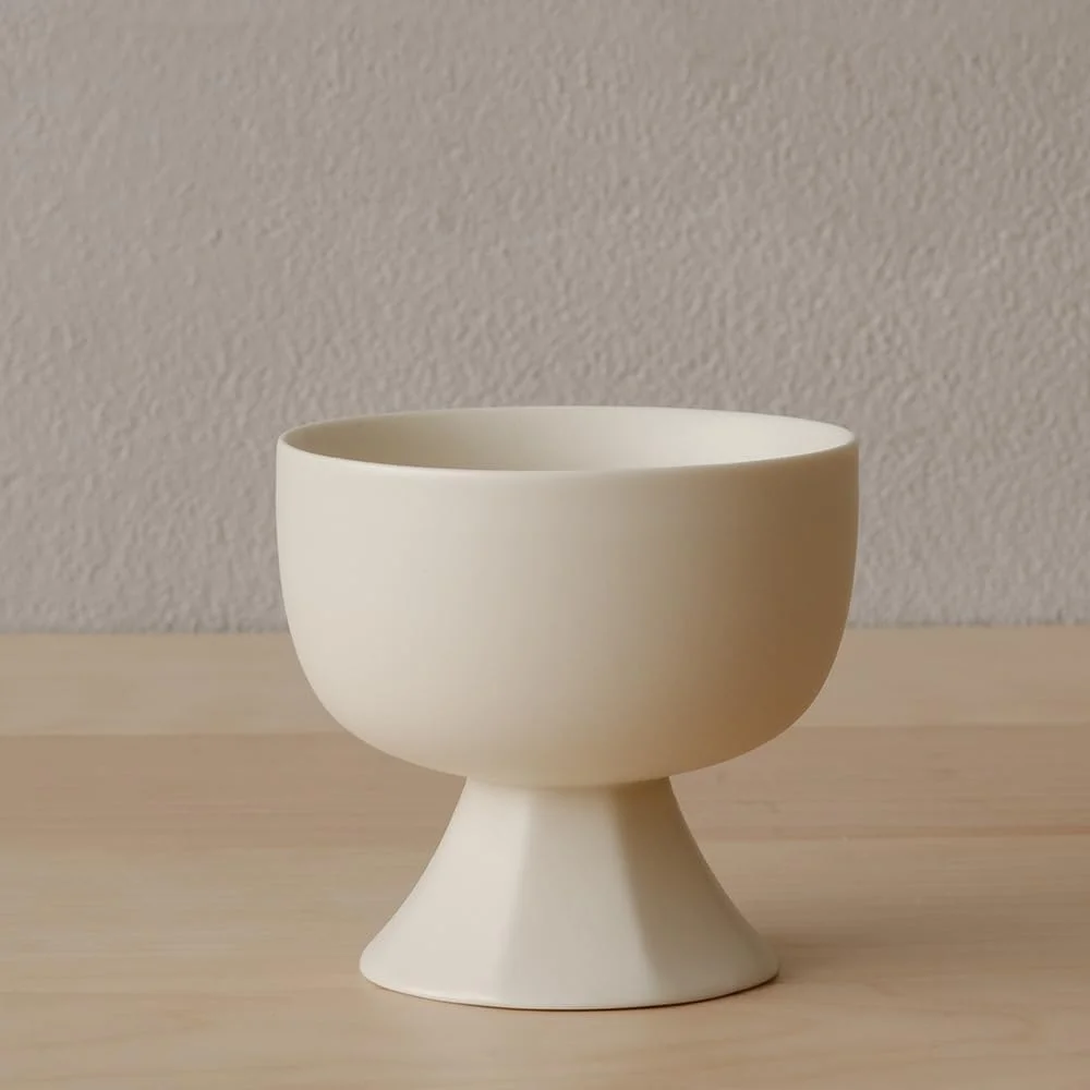 جام های دسر پایه دار، کاسه گرد پایه دار منحصر به فرد، کاسه های بستنی سرامیکی (کرم مات) جام های دسر پایه دار، کاسه گرد پایه دار منحصر به فرد، کاسه های بستنی سرامیکی (کرم مات)