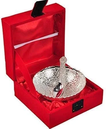 ظرف دسر فلزی گلدار SWAY Home Decor - 0.1 لیتر، 1 عدد کاسه 1 عدد قاشق (نقره ای) ظرف دسر فلزی گلدار SWAY Home Decor - 0.1 لیتر، 1 عدد کاسه 1 عدد قاشق (نقره ای)