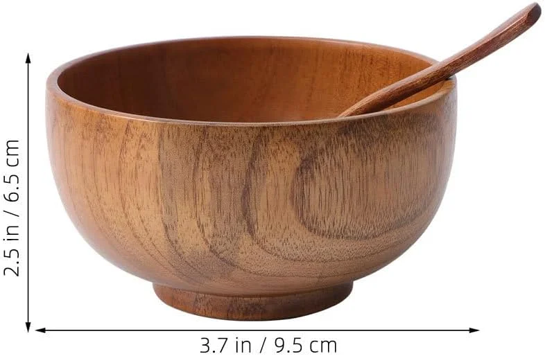 ست 2 تکه قاشق و کاسه چوبی استوبازا، مناسب دسر، پیش غذا، سرو غذا، سوپ و سبزیجات ست 2 تکه قاشق و کاسه چوبی استوبازا، مناسب دسر، پیش غذا، سرو غذا، سوپ و سبزیجات