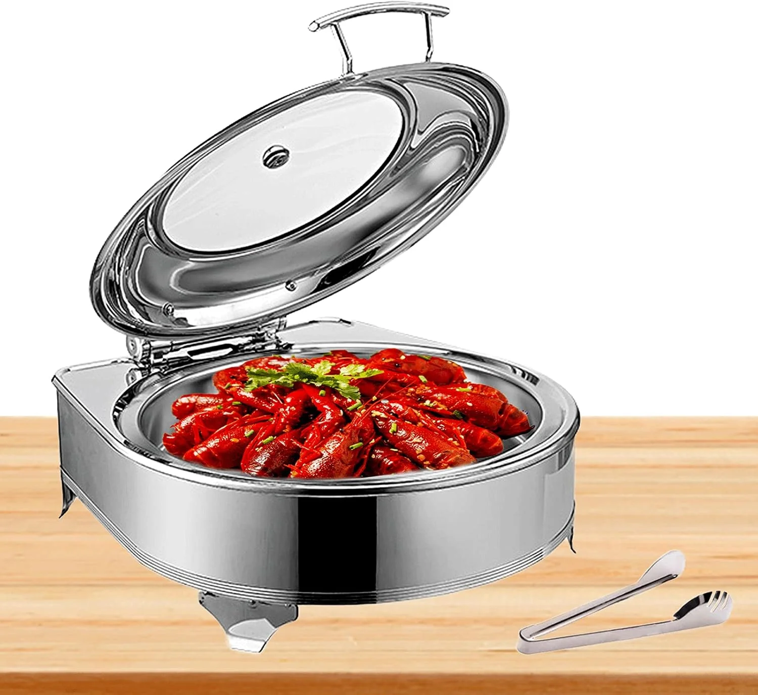 گرمکن غذا استیل ضد زنگ، گرمکن بوفه با درب شفاف PC، گرمکن برقی غذا، 6 لیتر، گرد، دمای قابل تنظیم، Gn1/1 گرمکن غذا استیل ضد زنگ، گرمکن بوفه با درب شفاف PC، گرمکن برقی غذا، 6 لیتر، گرد، دمای قابل تنظیم، Gn1/1