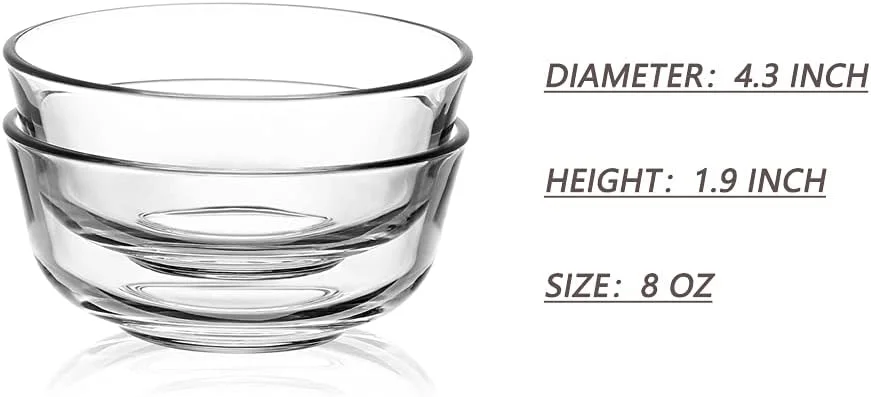 ست کاسه شیشه ای 240 میلی لیتری Sweejar (بسته 6 عددی)، کاسه های کوچک برای آشپزخانه، کاسه های دسر برای بستنی، کاسه های تنقلات، ظروف جانبی، کاسه های کوچک سرو برای دیپ، آماده سازی ست کاسه شیشه ای 240 میلی لیتری Sweejar (بسته 6 عددی)، کاسه های کوچک برای آشپزخانه، کاسه های دسر برای بستنی، کاسه های تنقلات، ظروف جانبی، کاسه های کوچک سرو برای دیپ، آماده سازی