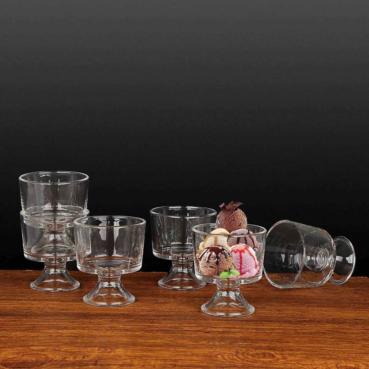 مجموعه 6 عددی کاسه دسر شیشه ای سامناکون، کاسه بستنی شفاف 300 میلی لیتری، ظرف پایه دار برای میوه، پارفه، کاپ کیک برای جشن تولد، عروسی، دسر، بستنی، پارفه و نوشیدنی مجموعه 6 عددی کاسه دسر شیشه ای سامناکون، کاسه بستنی شفاف 300 میلی لیتری، ظرف پایه دار برای میوه، پارفه، کاپ کیک برای جشن تولد، عروسی، دسر، بستنی، پارفه و نوشیدنی