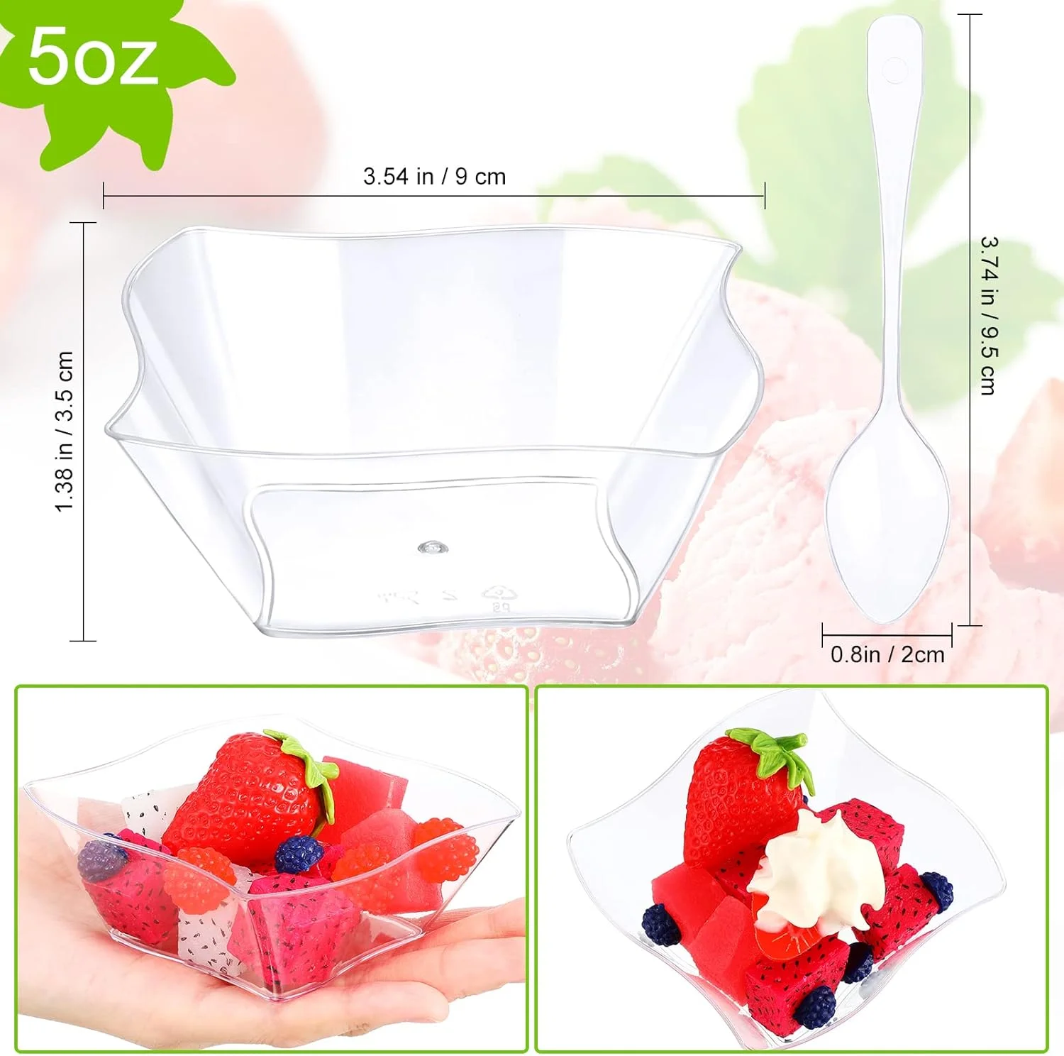 بسته 200 عددی ظروف دسر پلاستیکی شفاف 5 اونسی Suclain، بشقاب و کاسه پیش غذا، ظروف دسر شفاف، مینی لیوان های شفاف، ظروف پیش غذا عروسی به همراه 200 عدد قاشق برای جشن عروسی بسته 200 عددی ظروف دسر پلاستیکی شفاف 5 اونسی Suclain، بشقاب و کاسه پیش غذا، ظروف دسر شفاف، مینی لیوان های شفاف، ظروف پیش غذا عروسی به همراه 200 عدد قاشق برای جشن عروسی