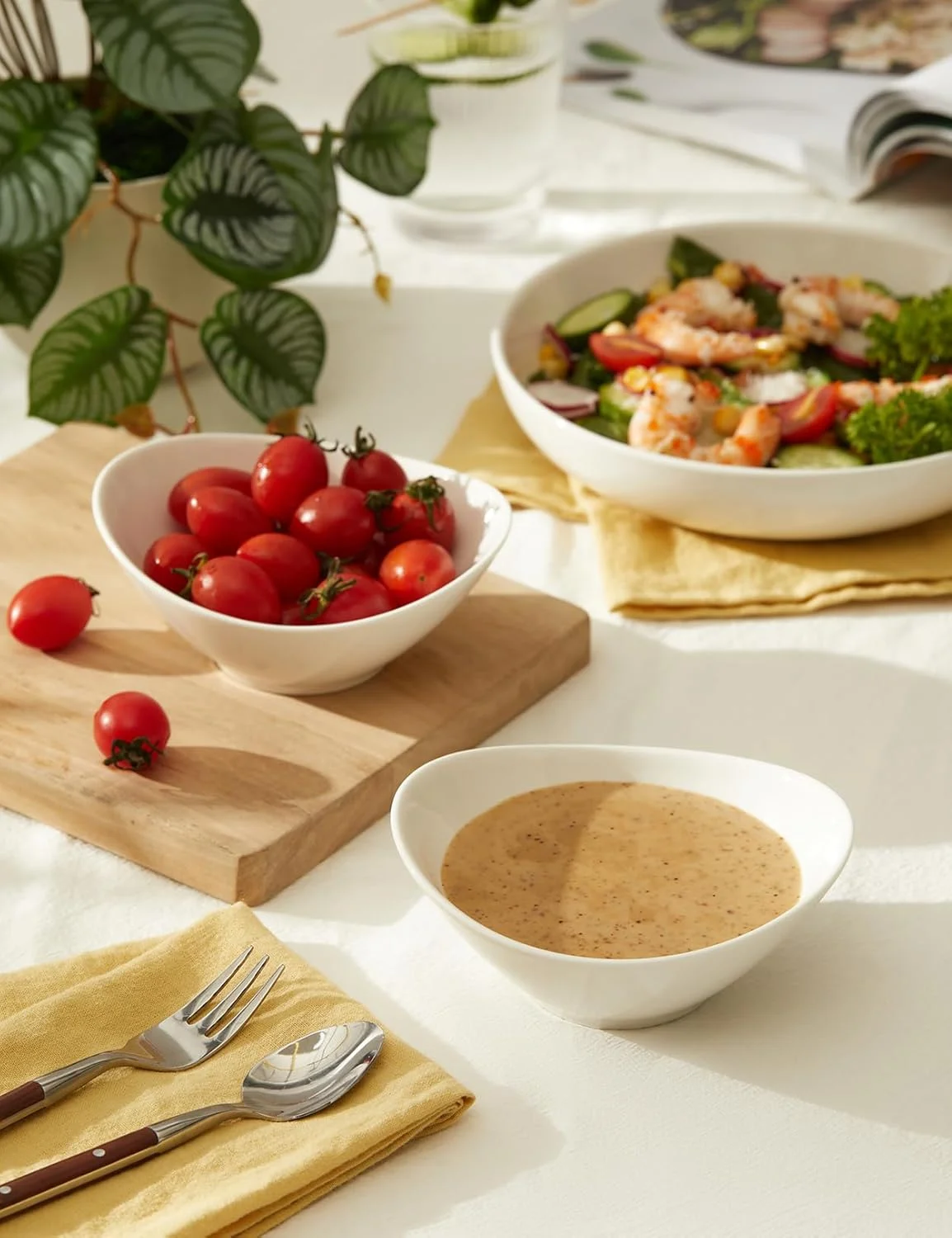 ظروف کوچک چینی Teocera، ست کاسه دسر - 177 میلی لیتر برای بستنی، مخلفات کوچک، ست 6 عددی، سفید ظروف کوچک چینی Teocera، ست کاسه دسر - 177 میلی لیتر برای بستنی، مخلفات کوچک، ست 6 عددی، سفید