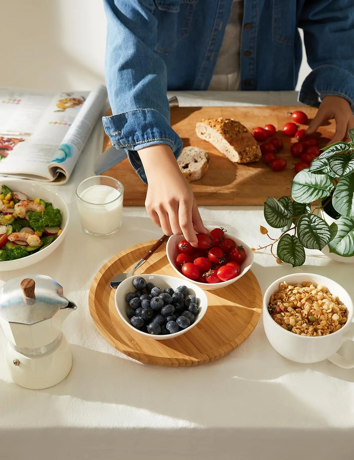 ظروف کوچک چینی Teocera، ست کاسه دسر - 177 میلی لیتر برای بستنی، مخلفات کوچک، ست 6 عددی، سفید ظروف کوچک چینی Teocera، ست کاسه دسر - 177 میلی لیتر برای بستنی، مخلفات کوچک، ست 6 عددی، سفید