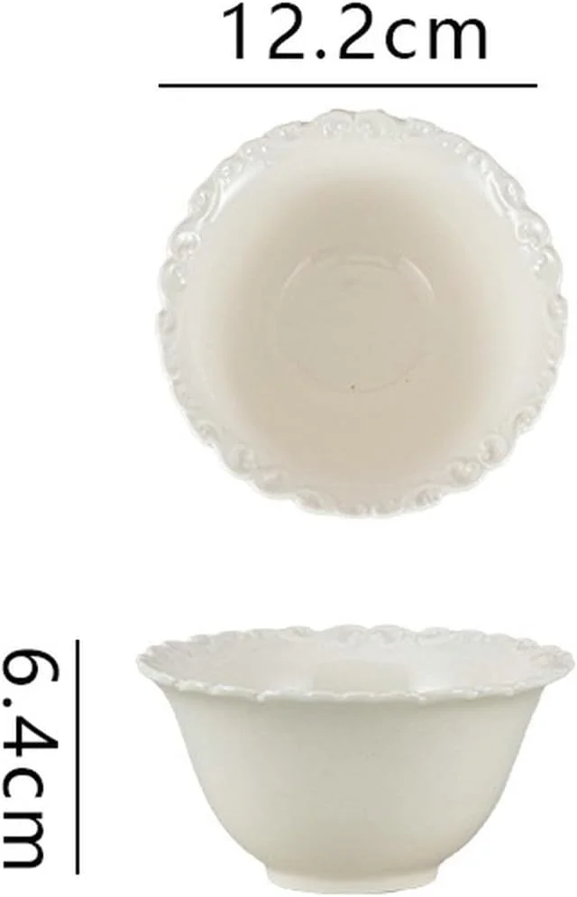 کاسه دسر سرامیکی طرح غربی TROSIQUANJIA، کاسه صبحانه ساده خانگی - سفید کاسه دسر سرامیکی طرح غربی TROSIQUANJIA، کاسه صبحانه ساده خانگی - سفید