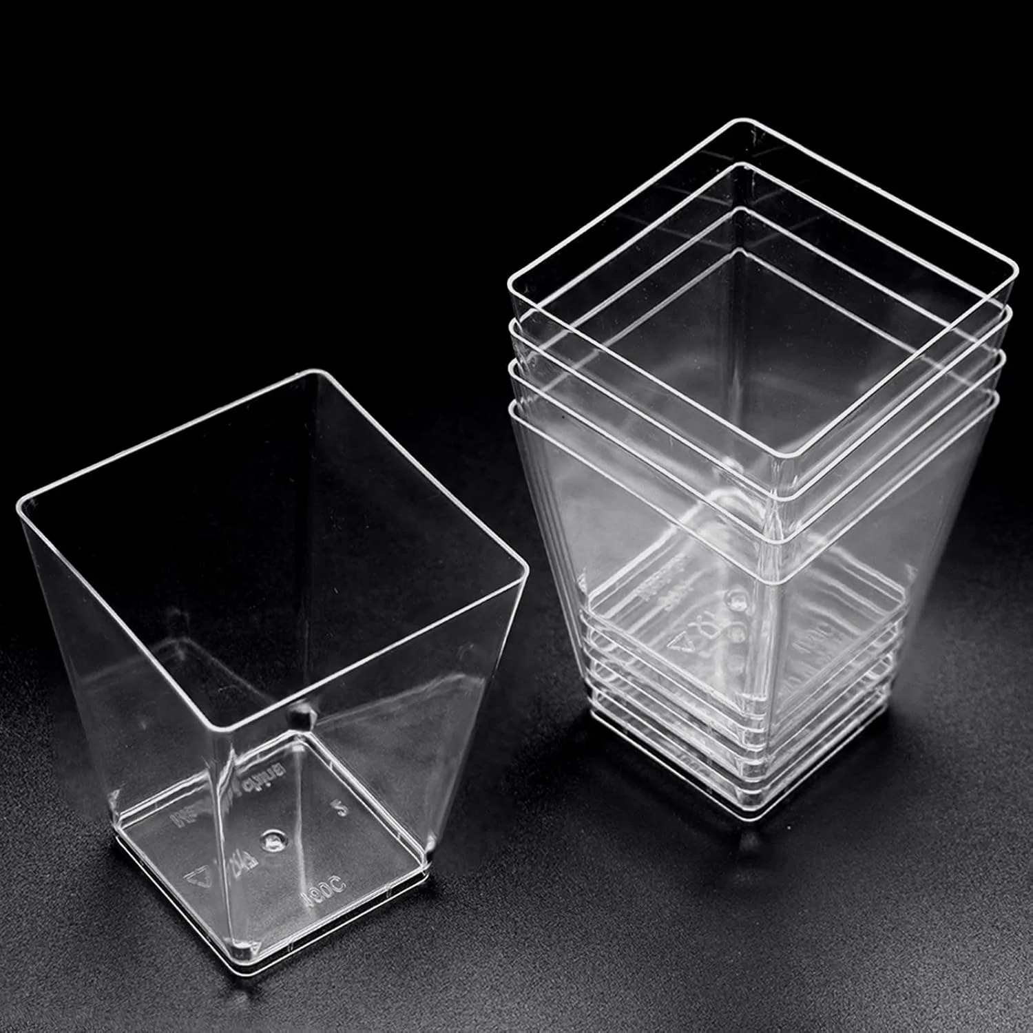 ظروف دسر یووکر 150 میلی لیتری، 50 عدد ظرف دسر پلاستیکی ذوزنقه ای، فنجان های کوچک شفاف، کاسه دسر شیرین قابل استفاده مجدد برای چیزکیک، ژله، آب نبات، موس، پودینگ مهمانی (5.7 x 5.7 سانتی متر) ظروف دسر یووکر 150 میلی لیتری، 50 عدد ظرف دسر پلاستیکی ذوزنقه ای، فنجان های کوچک شفاف، کاسه دسر شیرین قابل استفاده مجدد برای چیزکیک، ژله، آب نبات، موس، پودینگ مهمانی (5.7 x 5.7 سانتی متر)