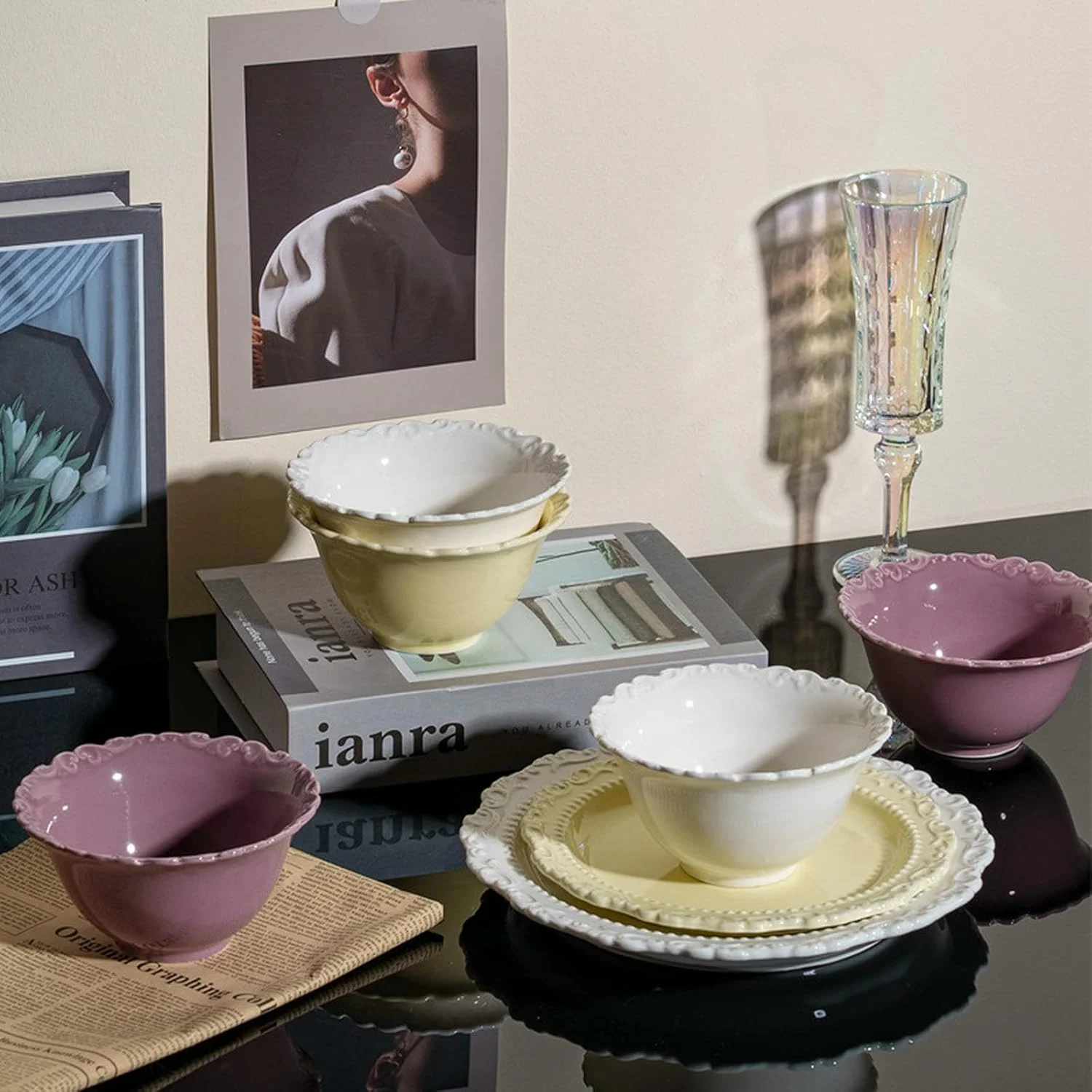 کاسه دسر سرامیکی طرح غربی TROSIQUANJIA، کاسه صبحانه ساده خانگی - سفید کاسه دسر سرامیکی طرح غربی TROSIQUANJIA، کاسه صبحانه ساده خانگی - سفید