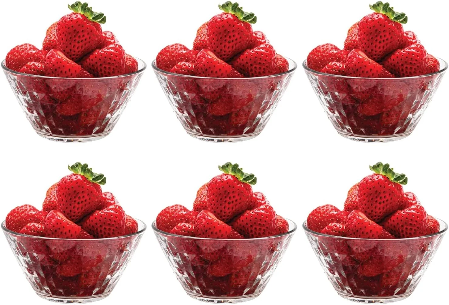 کاسه های شیشه ای ویکو، ست 6 عددی، کاسه های دسر شیشه ای، ظرف شیشه ای 7 اونسی برای دسر، آب نبات، آماده سازی آشپزخانه، قابل شستشو در ماشین ظرفشویی