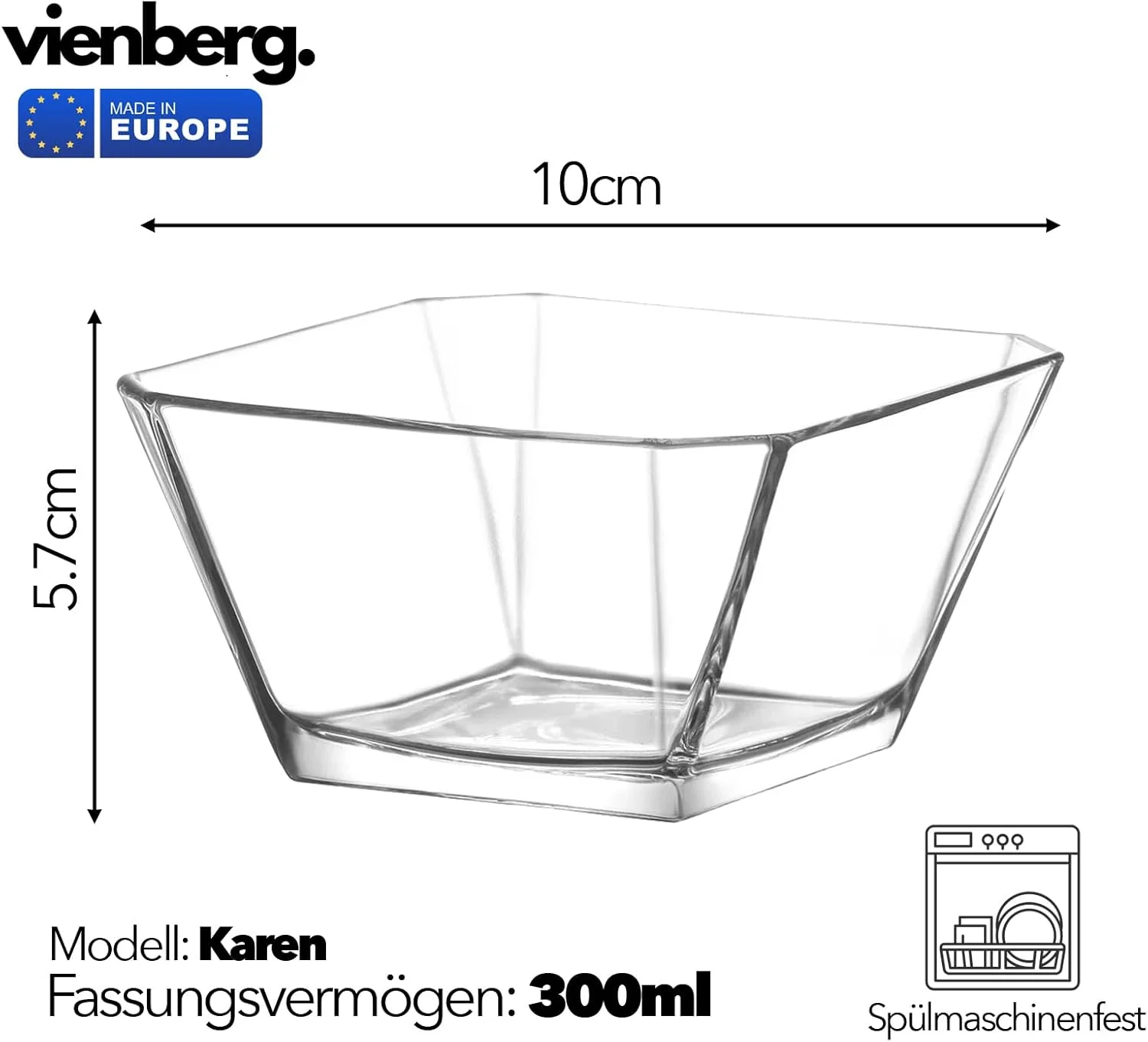ست کاسه شیشه ای 6 تکه وینبرگ، قابل انباشت، صرفه جویی در فضا، مربع، 300 میلی لیتر، ساخته شده از شیشه، کاسه دسر، کاسه شیشه ای، کاسه سوپ، کاسه غلات ست کاسه شیشه ای 6 تکه وینبرگ، قابل انباشت، صرفه جویی در فضا، مربع، 300 میلی لیتر، ساخته شده از شیشه، کاسه دسر، کاسه شیشه ای، کاسه سوپ، کاسه غلات