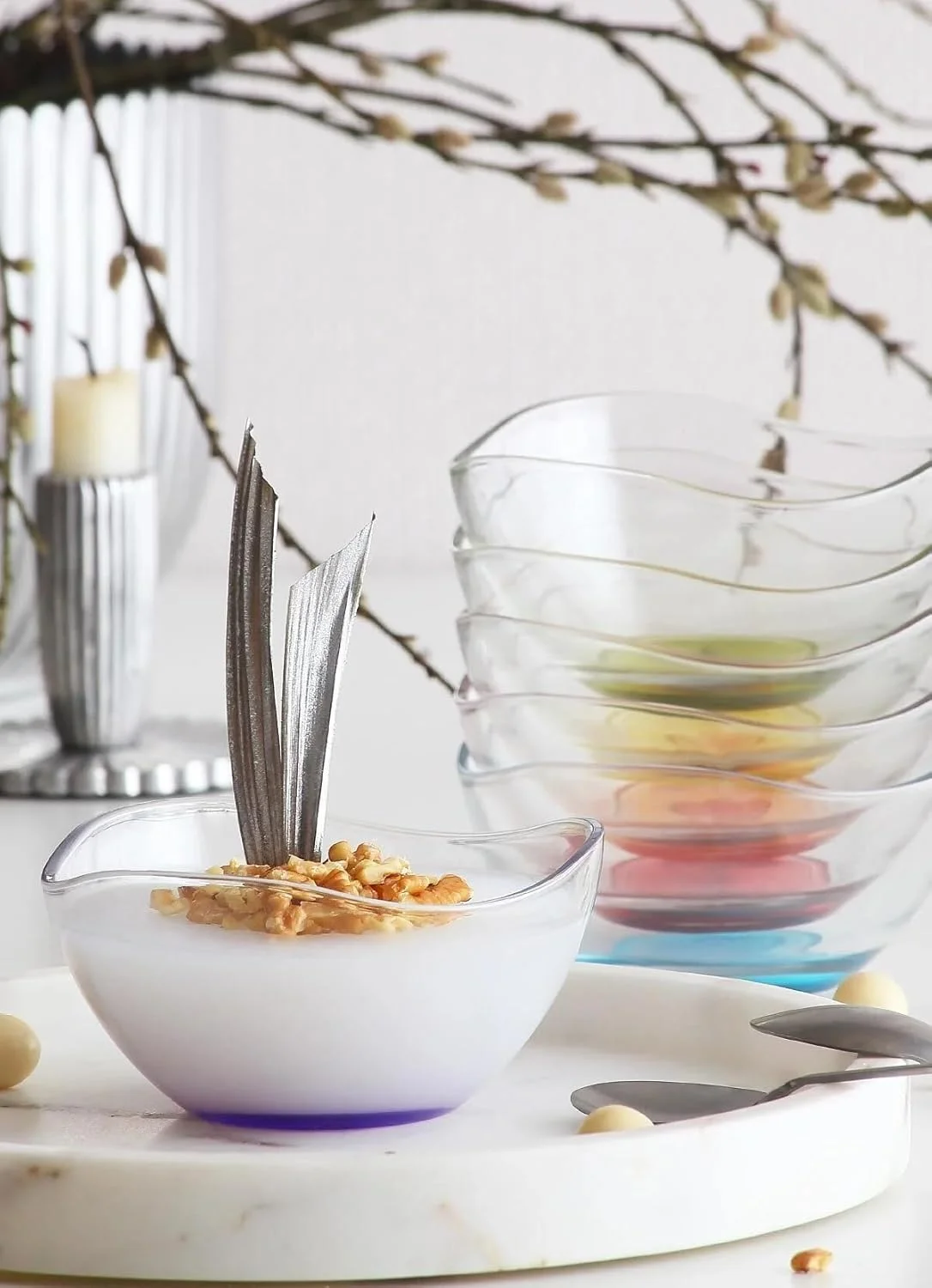 ست 6 عددی کاسه شیشه ای رنگارنگ وینبرگ، 215 میلی لیتر، کاسه غلات، کاسه شیشه ای، کاسه سالاد، کاسه دسر، کاسه شیشه ای، رنگ ارگانیک، بدون سرب، ساخت اتحادیه اروپا