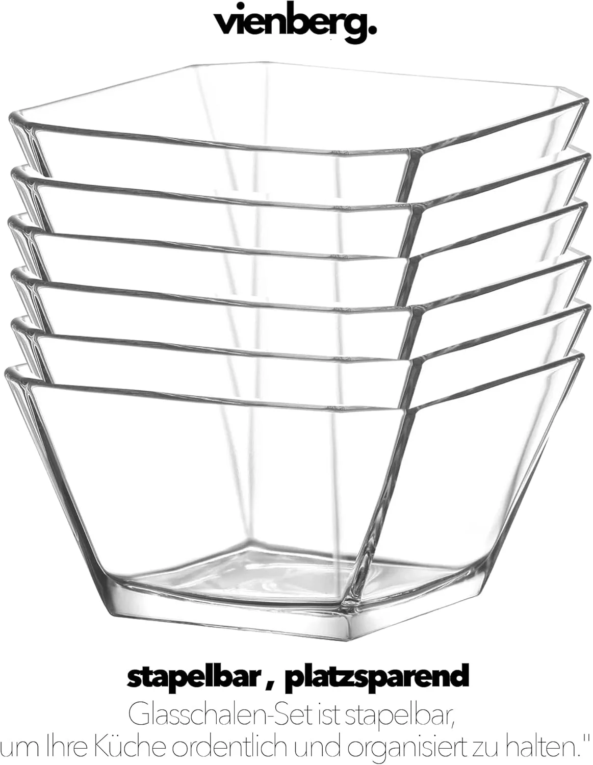 ست کاسه شیشه ای 6 تکه وینبرگ، قابل انباشت، صرفه جویی در فضا، مربع، 300 میلی لیتر، ساخته شده از شیشه، کاسه دسر، کاسه شیشه ای، کاسه سوپ، کاسه غلات ست کاسه شیشه ای 6 تکه وینبرگ، قابل انباشت، صرفه جویی در فضا، مربع، 300 میلی لیتر، ساخته شده از شیشه، کاسه دسر، کاسه شیشه ای، کاسه سوپ، کاسه غلات