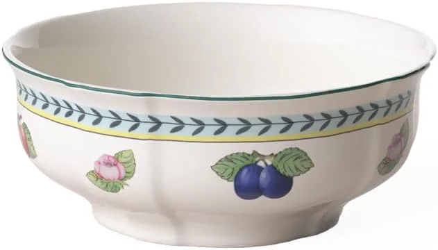 کاسه گرد ویلروی اند باخ مدل French Garden Fleurence، چینی ممتاز، سفید/چند رنگ