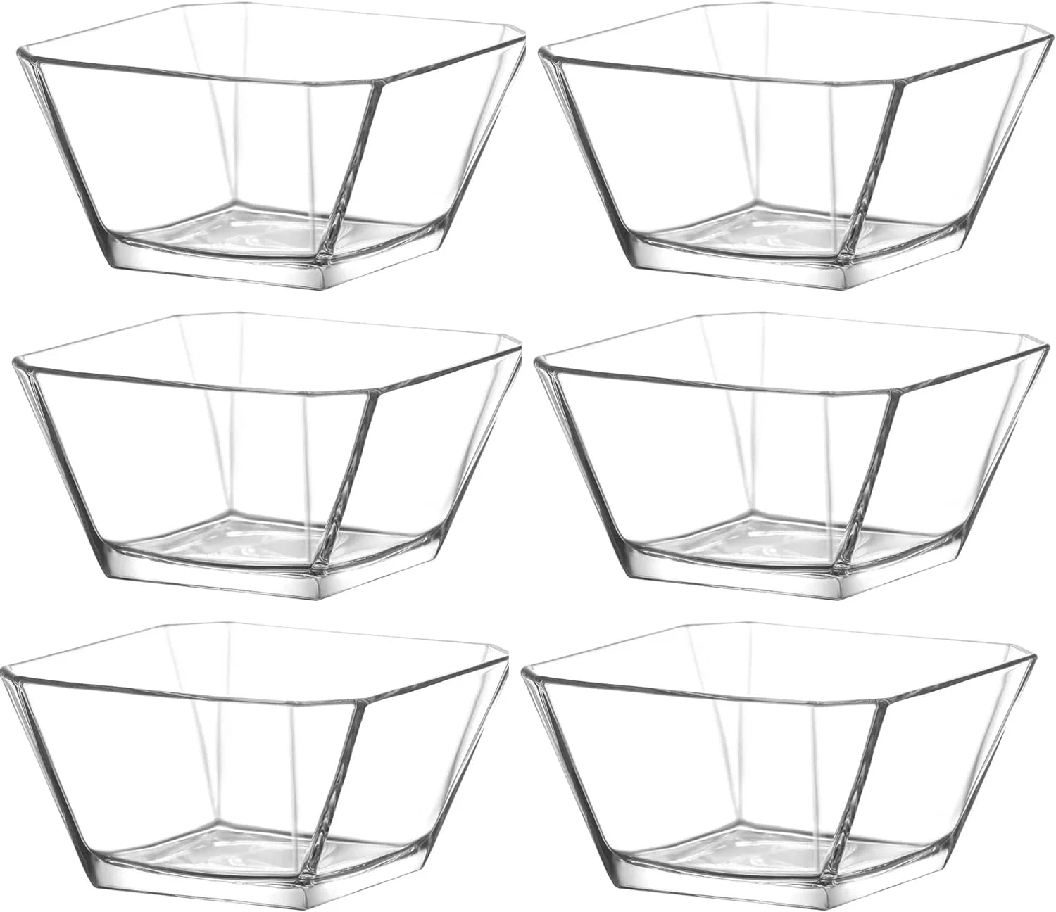 ست کاسه شیشه ای 6 تکه وینبرگ، قابل انباشت، صرفه جویی در فضا، مربع، 300 میلی لیتر، ساخته شده از شیشه، کاسه دسر، کاسه شیشه ای، کاسه سوپ، کاسه غلات ست کاسه شیشه ای 6 تکه وینبرگ، قابل انباشت، صرفه جویی در فضا، مربع، 300 میلی لیتر، ساخته شده از شیشه، کاسه دسر، کاسه شیشه ای، کاسه سوپ، کاسه غلات