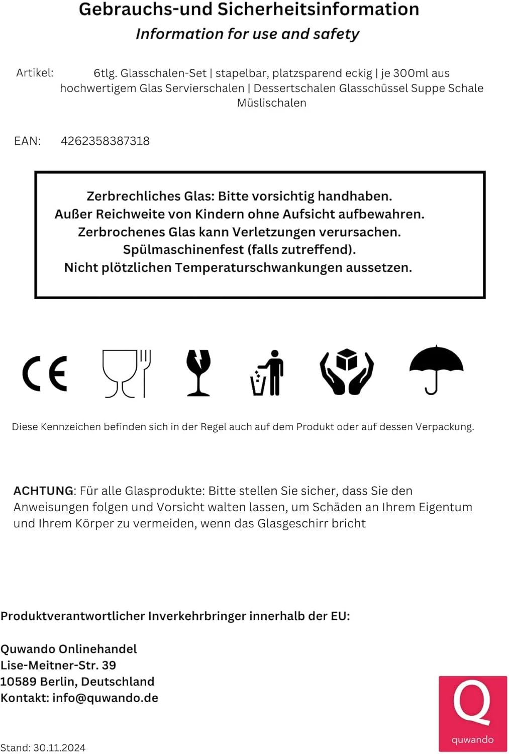 ست کاسه شیشه ای 6 تکه وینبرگ، قابل انباشت، صرفه جویی در فضا، مربع، 300 میلی لیتر، ساخته شده از شیشه، کاسه دسر، کاسه شیشه ای، کاسه سوپ، کاسه غلات ست کاسه شیشه ای 6 تکه وینبرگ، قابل انباشت، صرفه جویی در فضا، مربع، 300 میلی لیتر، ساخته شده از شیشه، کاسه دسر، کاسه شیشه ای، کاسه سوپ، کاسه غلات
