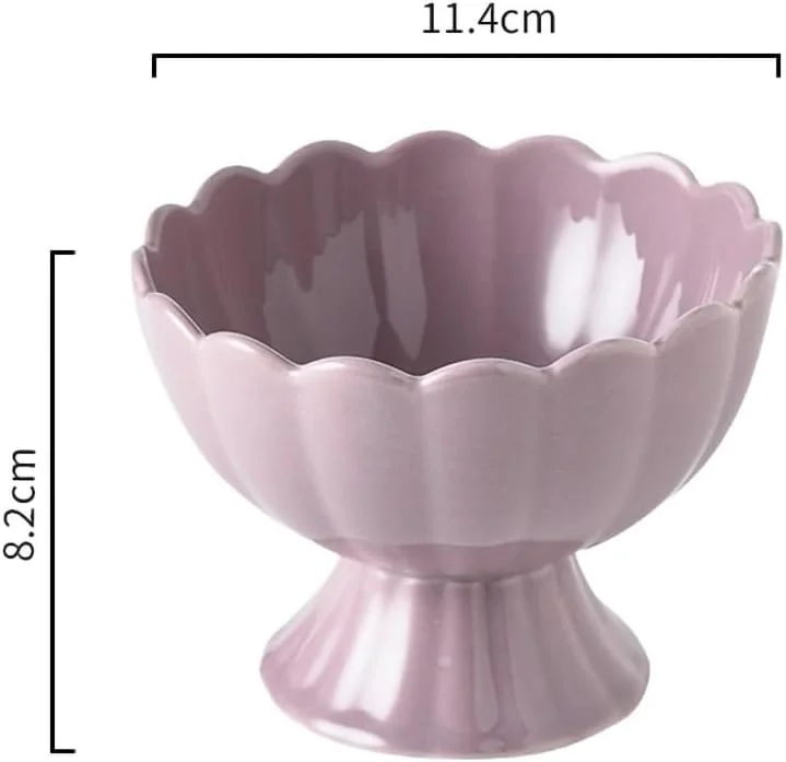 کاسه دسر سرامیکی رنگ ماکارون WAIT FLY، کاسه پایه دار ترایفل، کاسه بستنی، کاسه پودینگ، کاسه سرو برای میوه، سالاد، آب نبات، تنقلات - بنفش - 6 اونس کاسه دسر سرامیکی رنگ ماکارون WAIT FLY، کاسه پایه دار ترایفل، کاسه بستنی، کاسه پودینگ، کاسه سرو برای میوه، سالاد، آب نبات، تنقلات - بنفش - 6 اونس