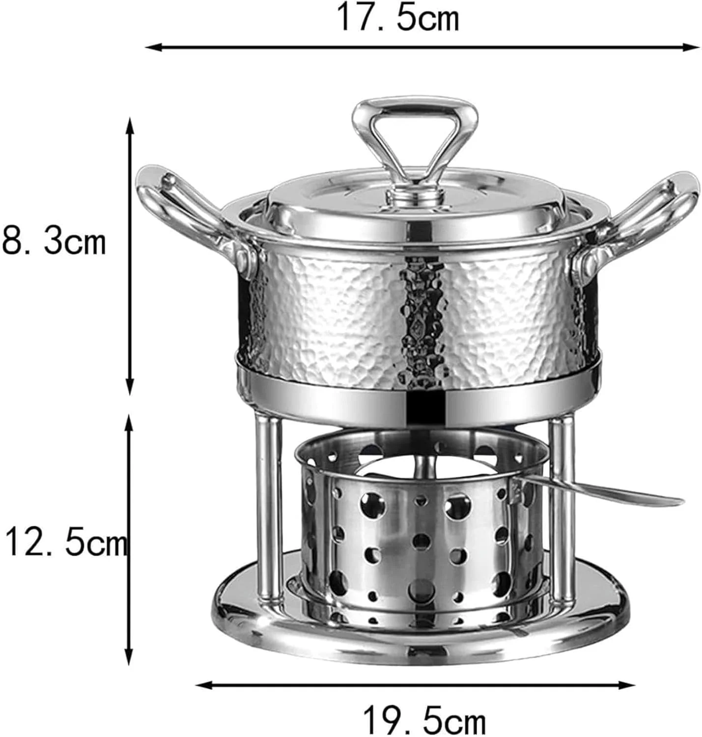 Shabu hot pot Food Warmers Buffet Stainless Steel Chafing Dishes hotpot single Mini cooking pot Cookware for Dormitory Trips(B) Shabu hot pot Food Warmers Buffet Stainless Steel Chafing Dishes hotpot single Mini cooking pot Cookware for Dormitory Trips(B)
