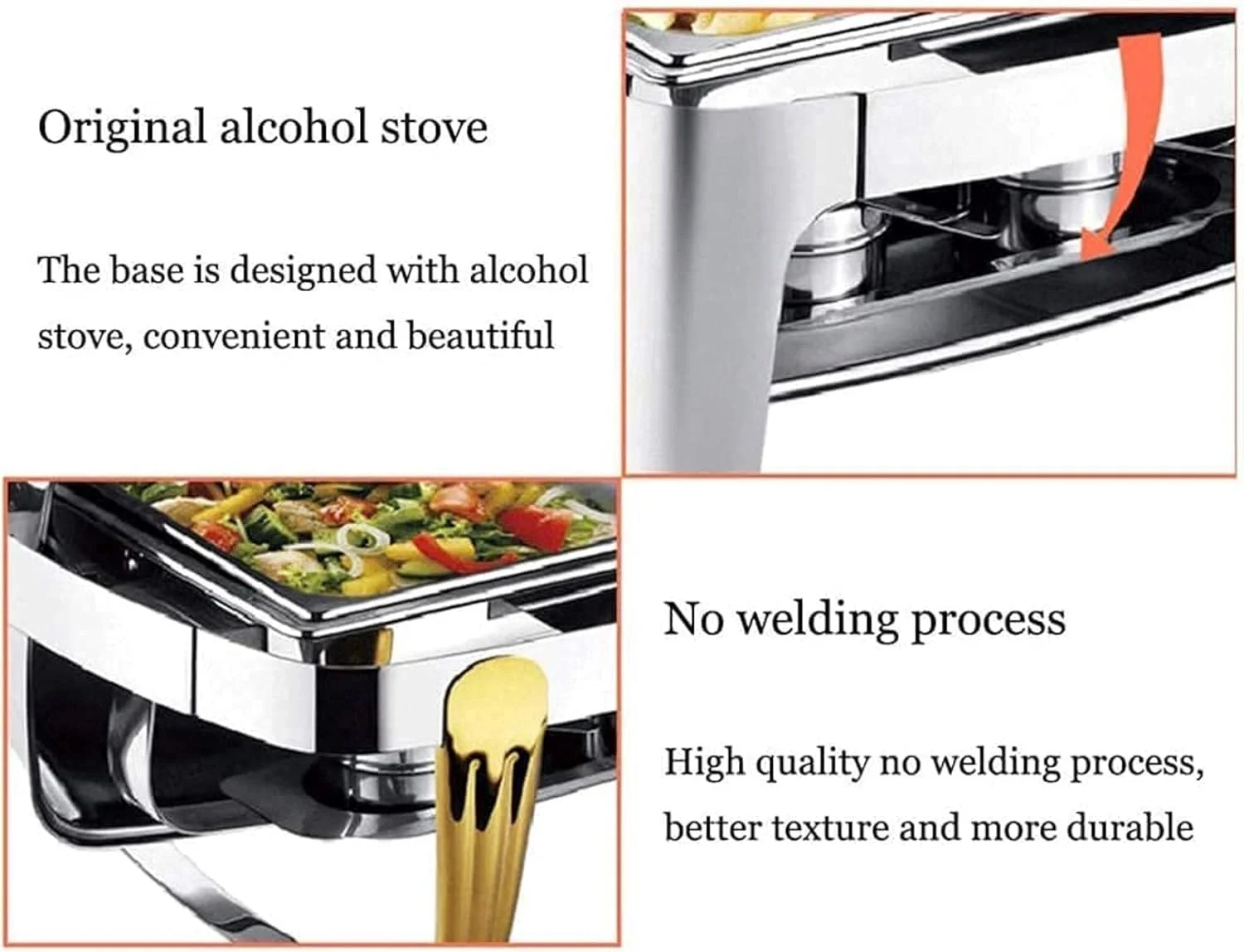 Food Warmer, Chafing Dish Chafing Dish, 6.8L Stainless Steel Round Set Chafing Dish, Food Warmer Buffet, for Wedding Graduation Food Warmer, Chafing Dish Chafing Dish, 6.8L Stainless Steel Round Set Chafing Dish, Food Warmer Buffet, for Wedding Graduation