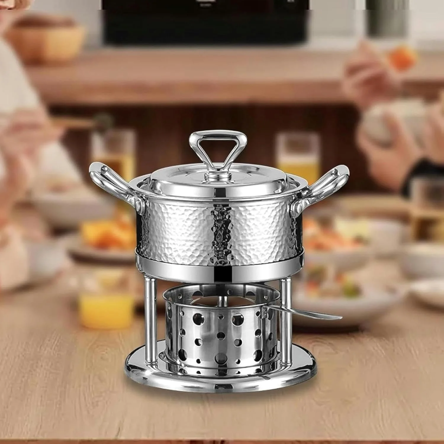 Shabu hot pot Food Warmers Buffet Stainless Steel Chafing Dishes hotpot single Mini cooking pot Cookware for Dormitory Trips(B) Shabu hot pot Food Warmers Buffet Stainless Steel Chafing Dishes hotpot single Mini cooking pot Cookware for Dormitory Trips(B)