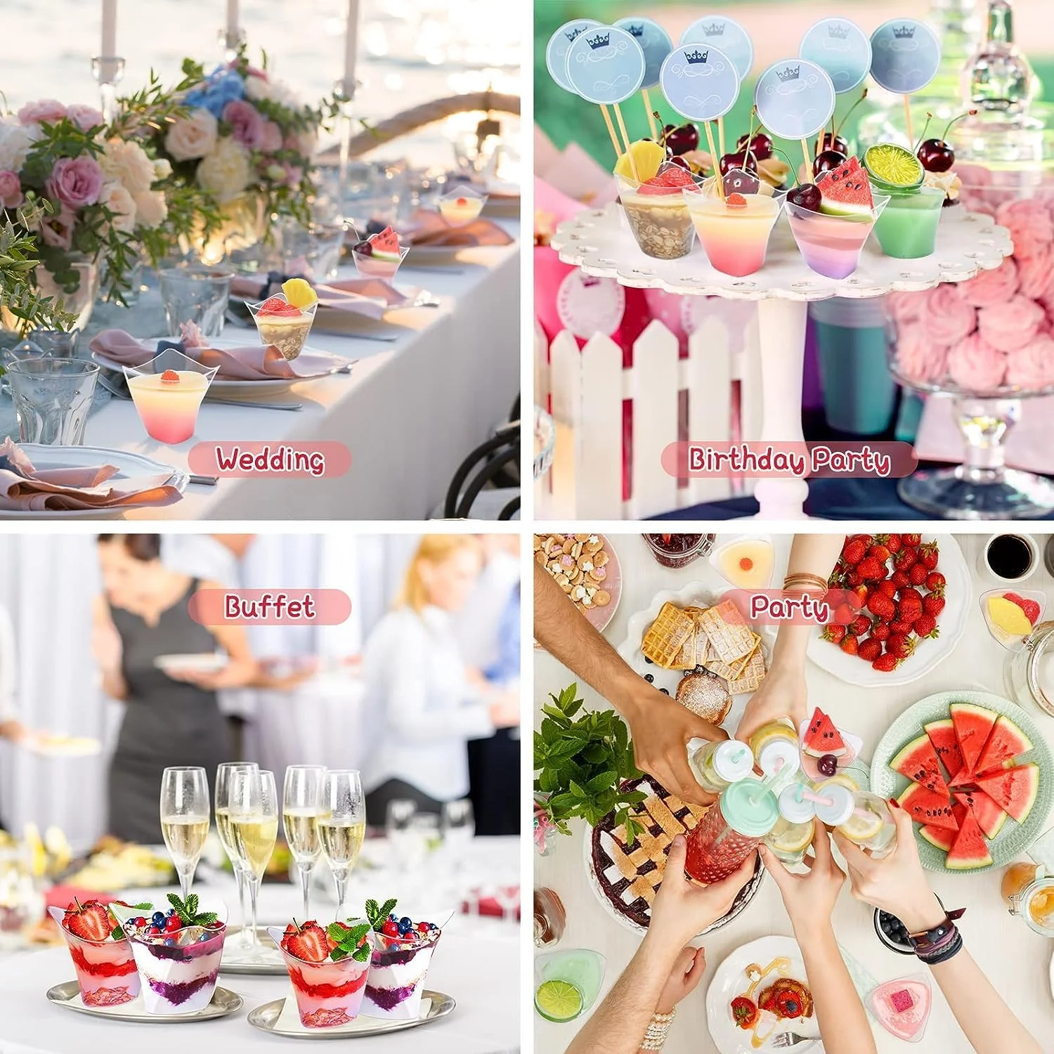 ظروف دسر WDZGX، بسته 50 عددی لیوان دسر 100 میلی لیتری، کاسه دسر پلاستیکی قابل استفاده مجدد با قاشق برای دسر، موس، پودینگ، بوفه های یخی، مهمانی دسر، پیک نیک ظروف دسر WDZGX، بسته 50 عددی لیوان دسر 100 میلی لیتری، کاسه دسر پلاستیکی قابل استفاده مجدد با قاشق برای دسر، موس، پودینگ، بوفه های یخی، مهمانی دسر، پیک نیک